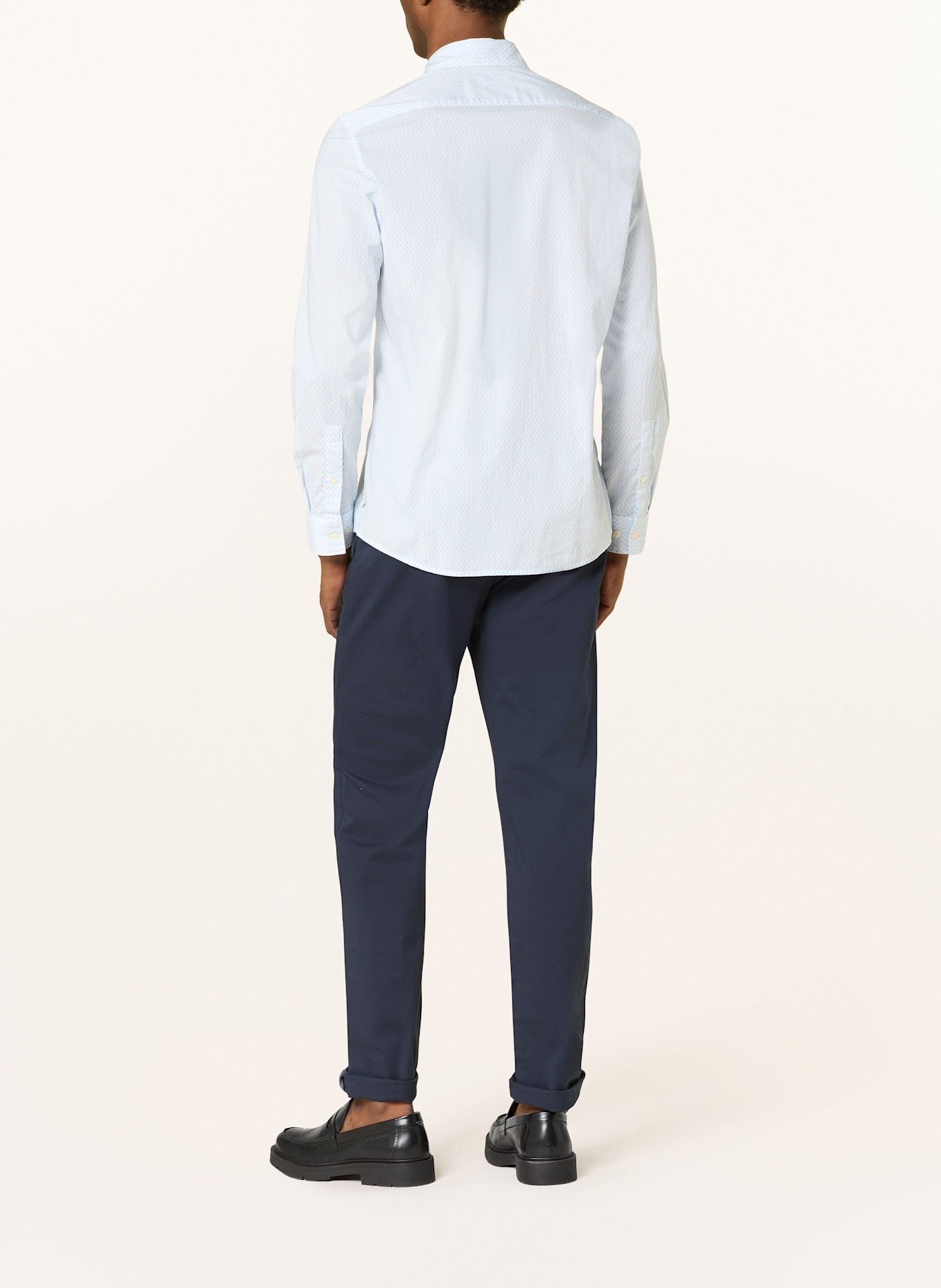 Marc O'Polo Košile Shaped Fit: TMAVĚ MODRÁ/ BÍLÁ