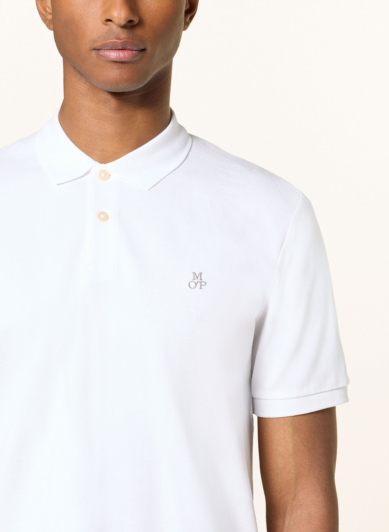 Marc O'Polo Piqué polo shirt regular fit: WHITE