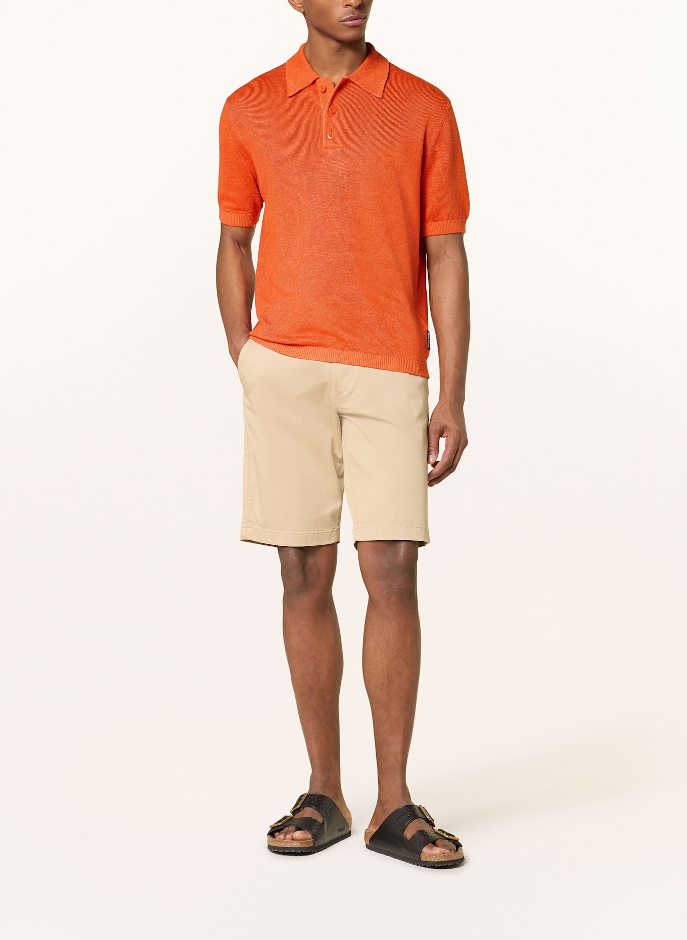 Marc O'Polo Knitted polo shirt regular fit: RED