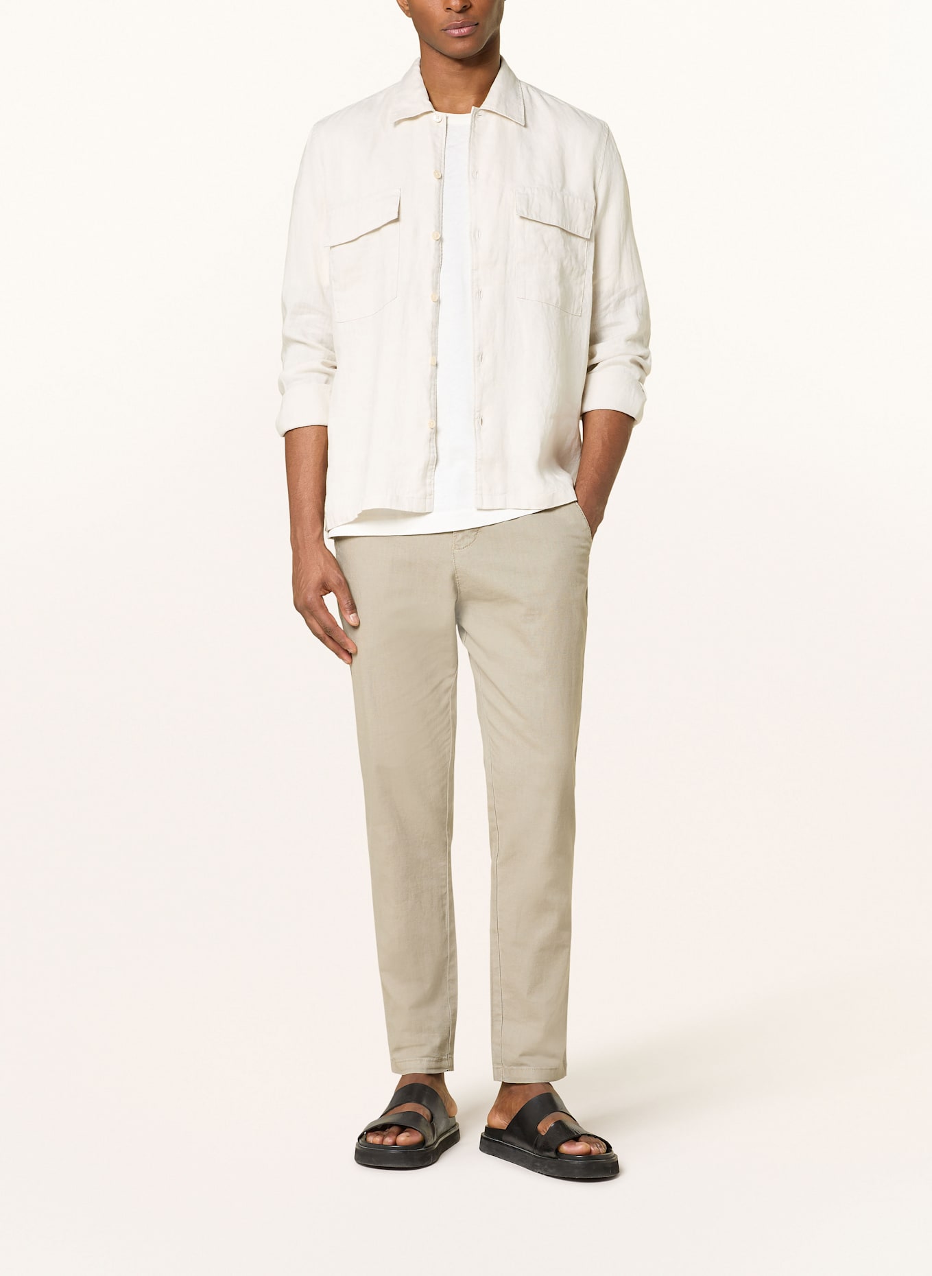 Marc O'Polo Regular fit linen shirt: CREAM