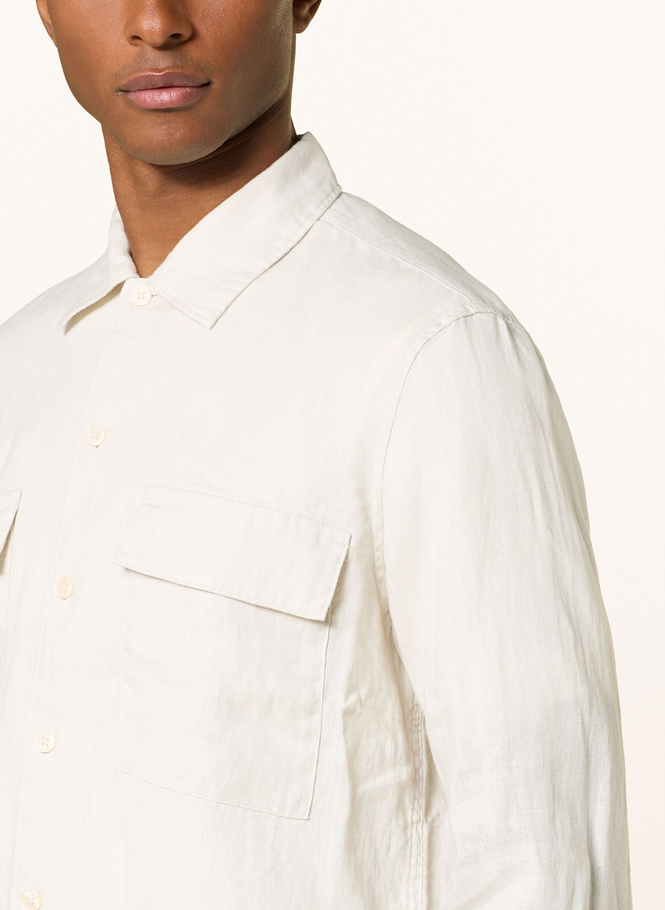 Marc O'Polo Regular fit linen shirt: CREAM