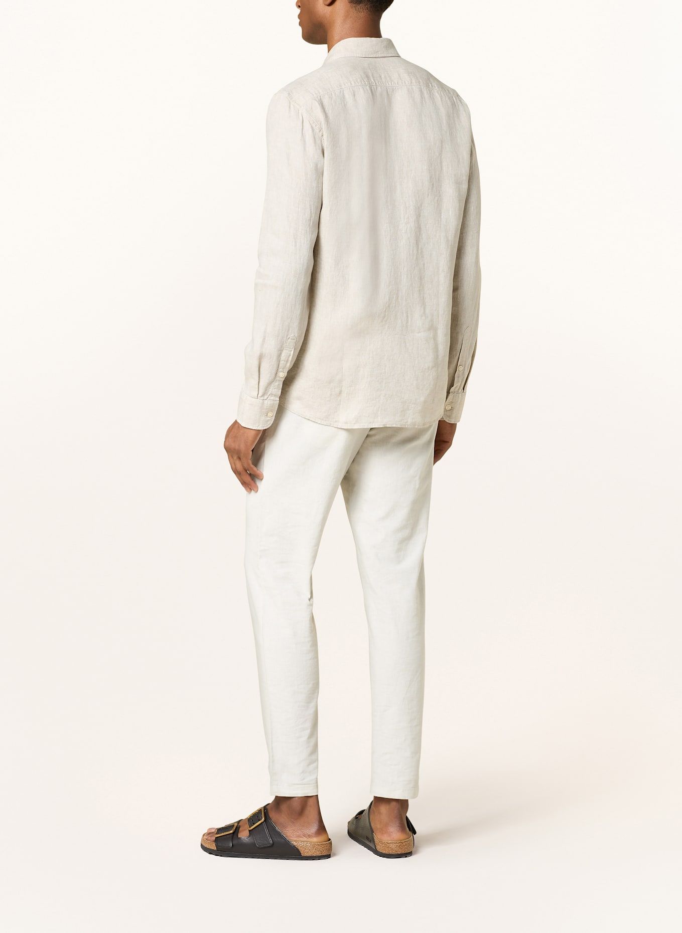Marc O'Polo Linen shirt shaped fit: BEIGE
