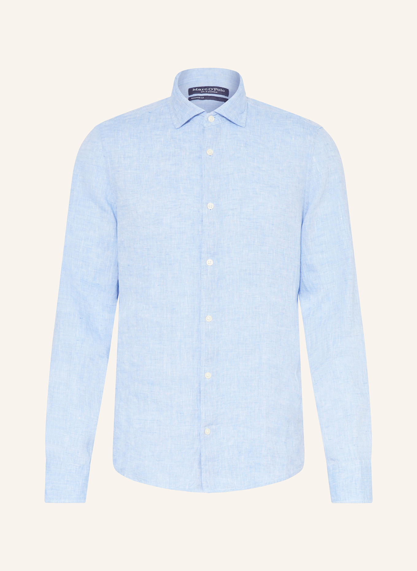 Marc O'Polo Leinenhemd Shaped Fit: HELLBLAU