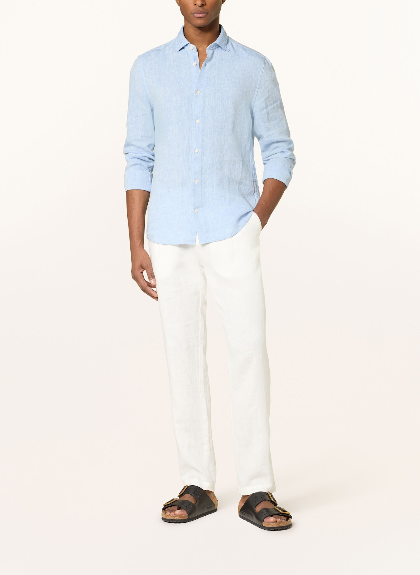 Marc O'Polo Leinenhemd Shaped Fit: HELLBLAU