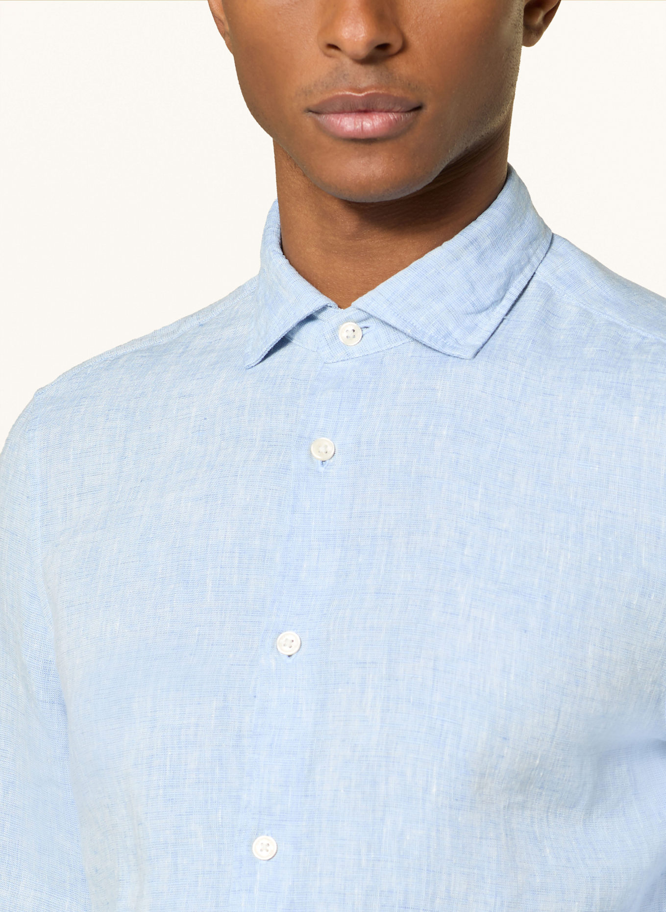 Marc O'Polo Leinenhemd Shaped Fit: HELLBLAU