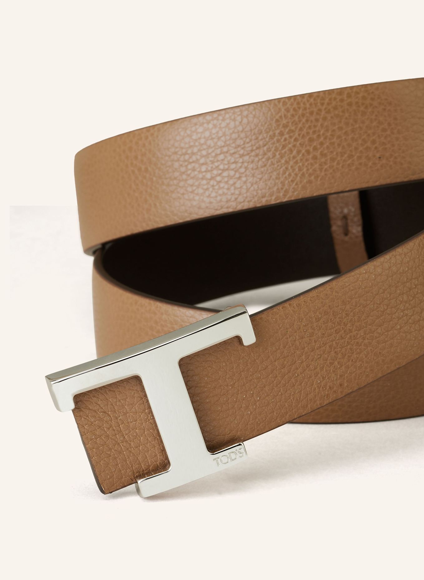 TOD'S Pasek skórzany dwustronny: CIEMNOBRĄZOWY / KONIAKOWY