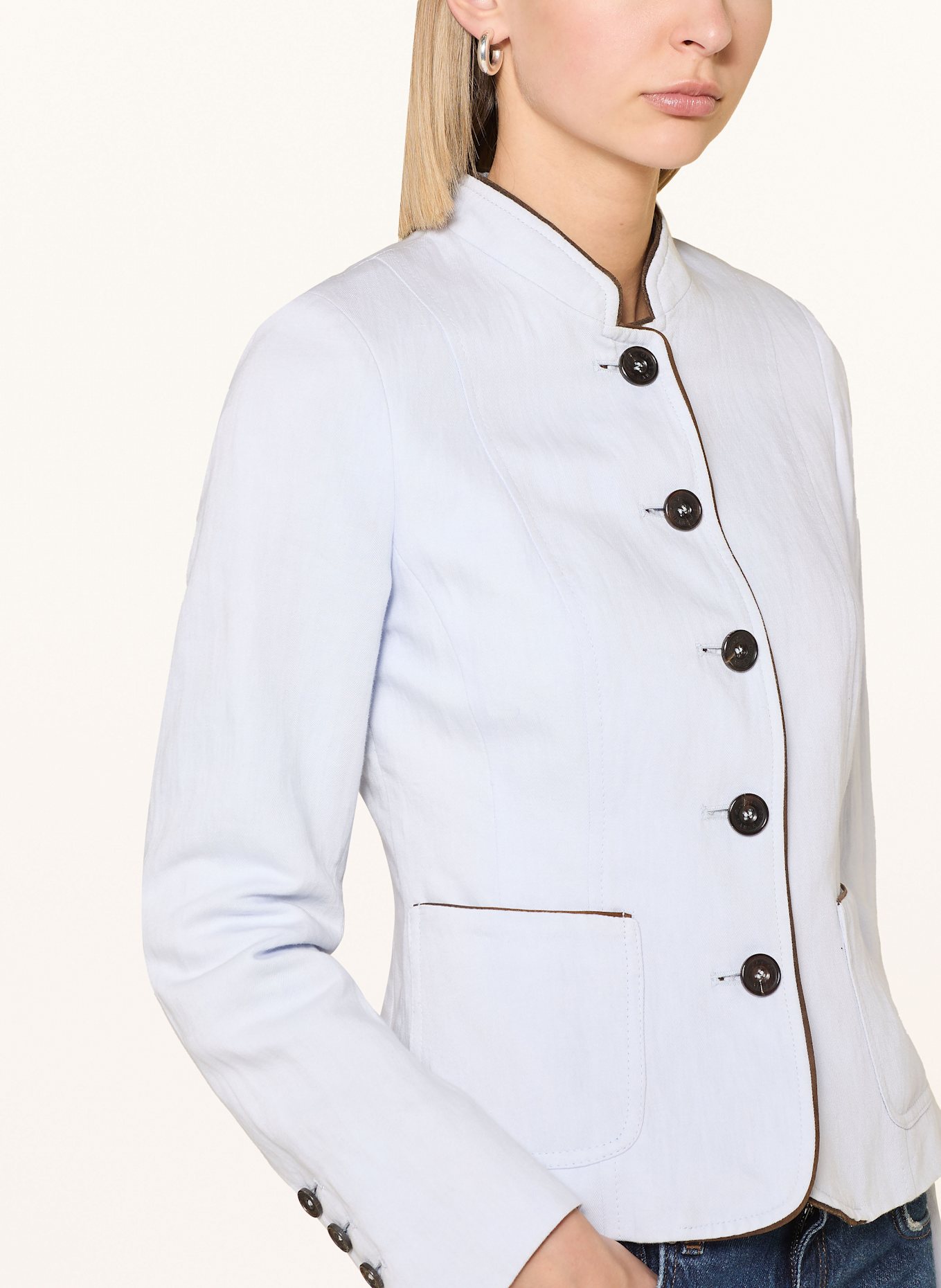 HABSBURG Janker LAINEBERG mit Leinen: HELLBLAU