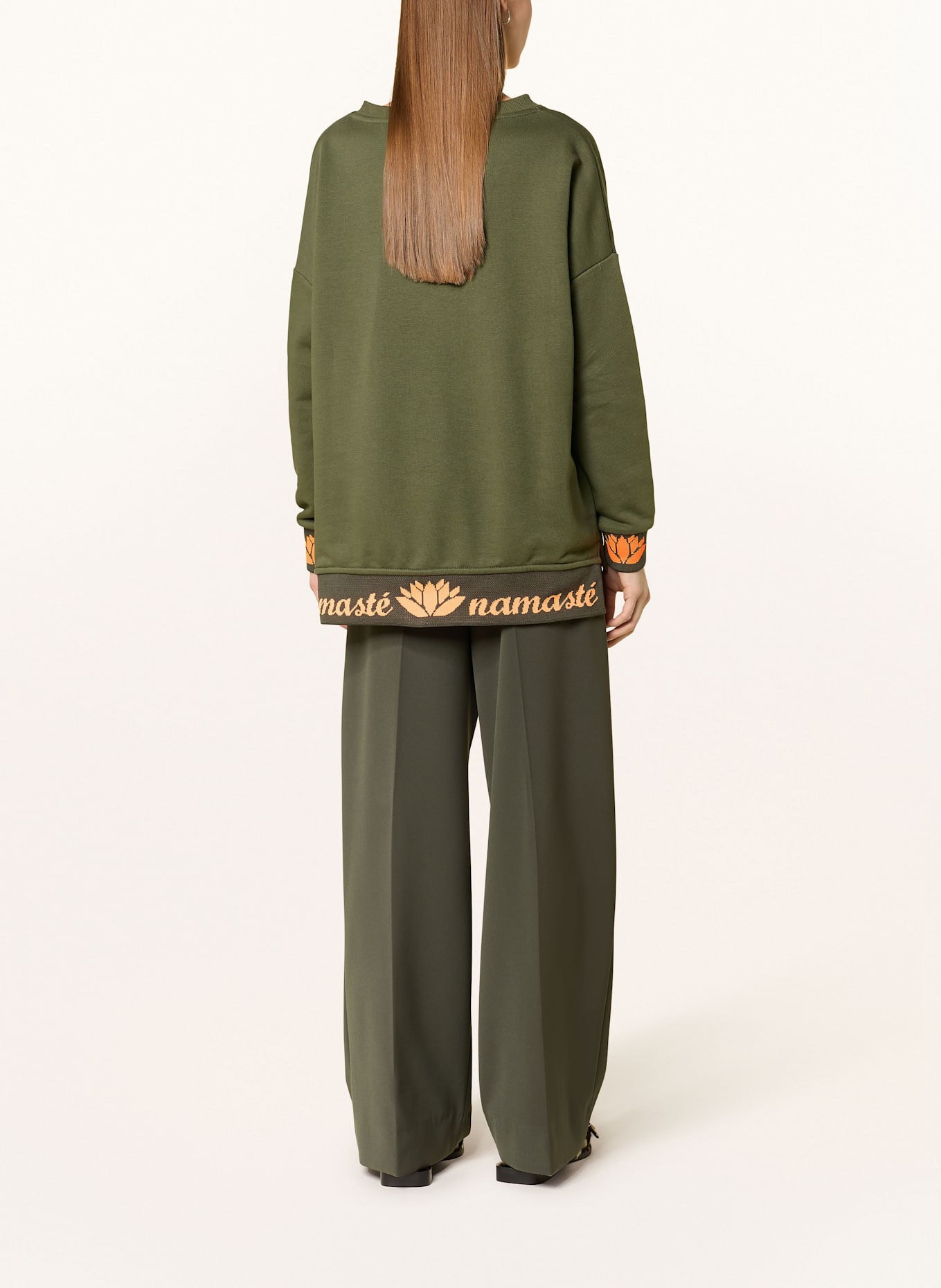 miss goodlife Mikina s flitry: OLIVOVÁ / NEONOVĚ ORANŽOVÁ