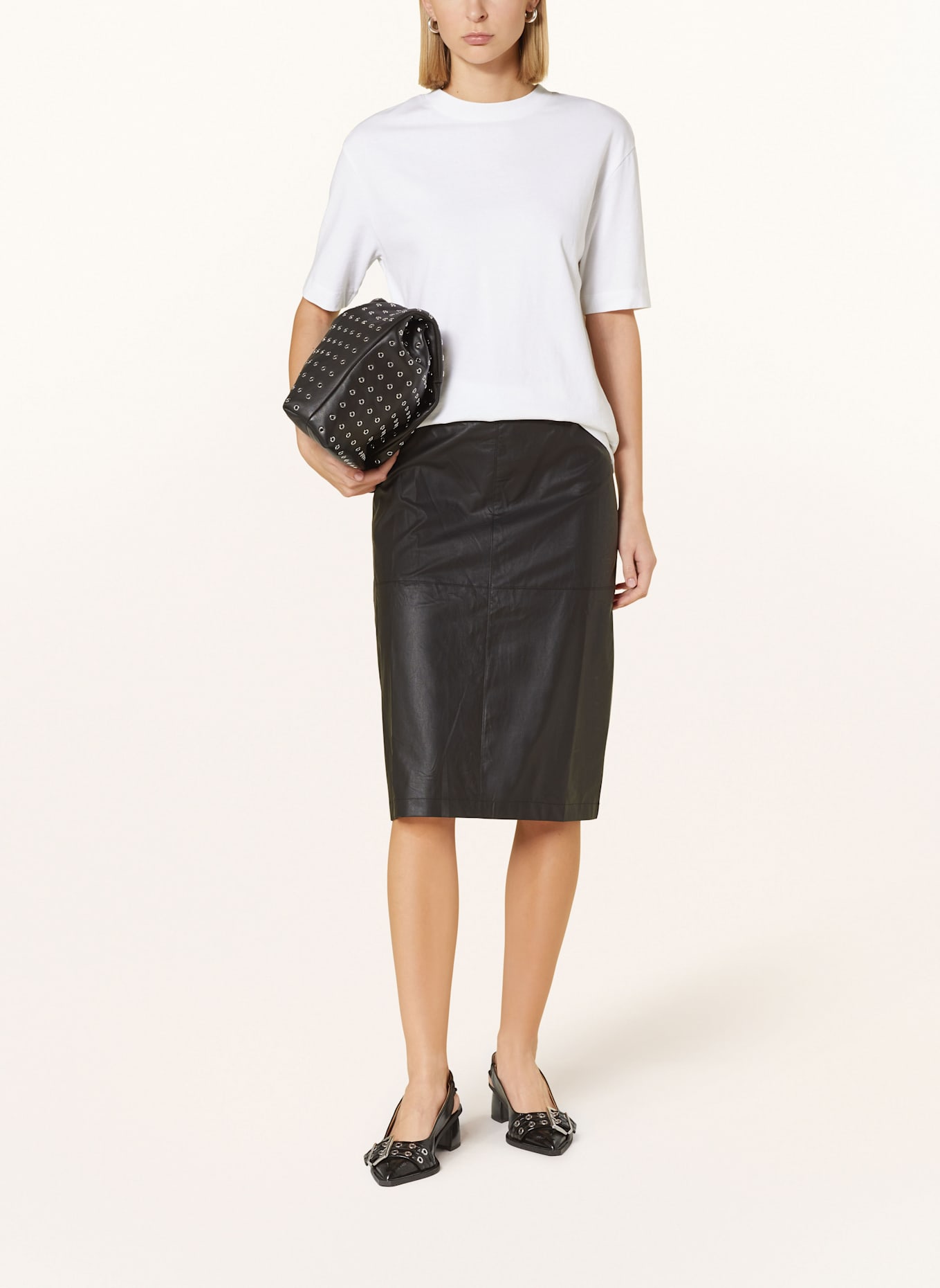 miss goodlife Rock in Lederoptik: SCHWARZ