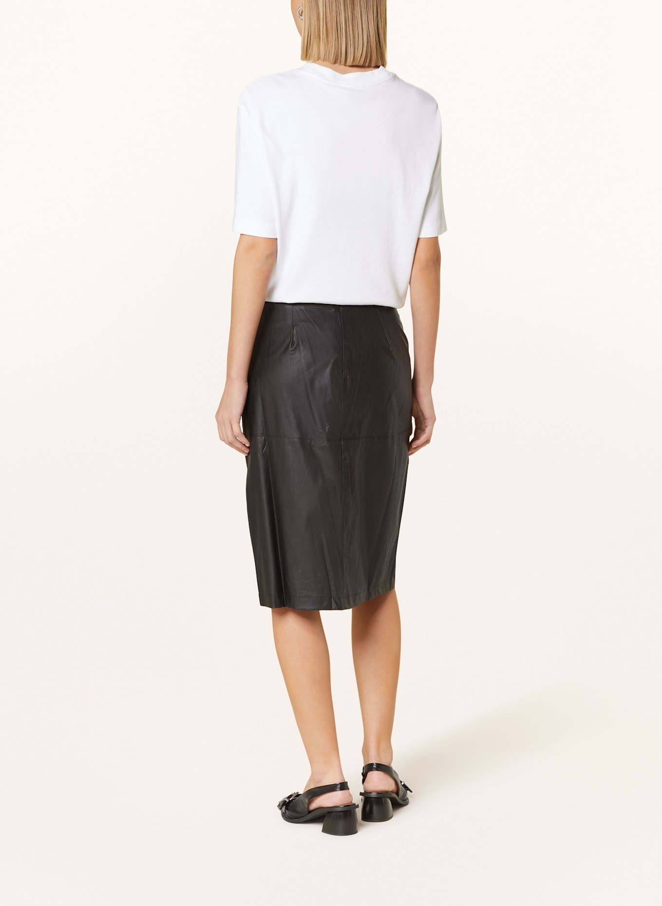 miss goodlife Rock in Lederoptik: SCHWARZ