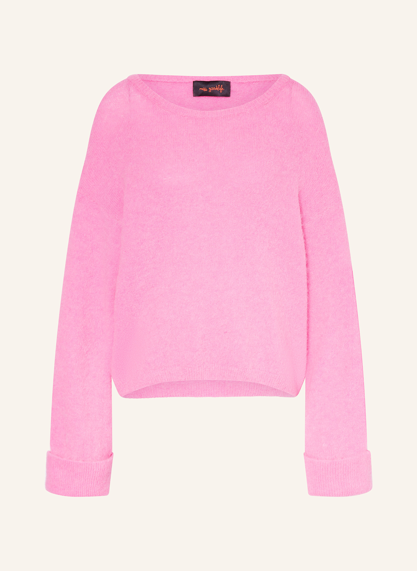 miss goodlife Pullover mit Alpaka: NEONPINK