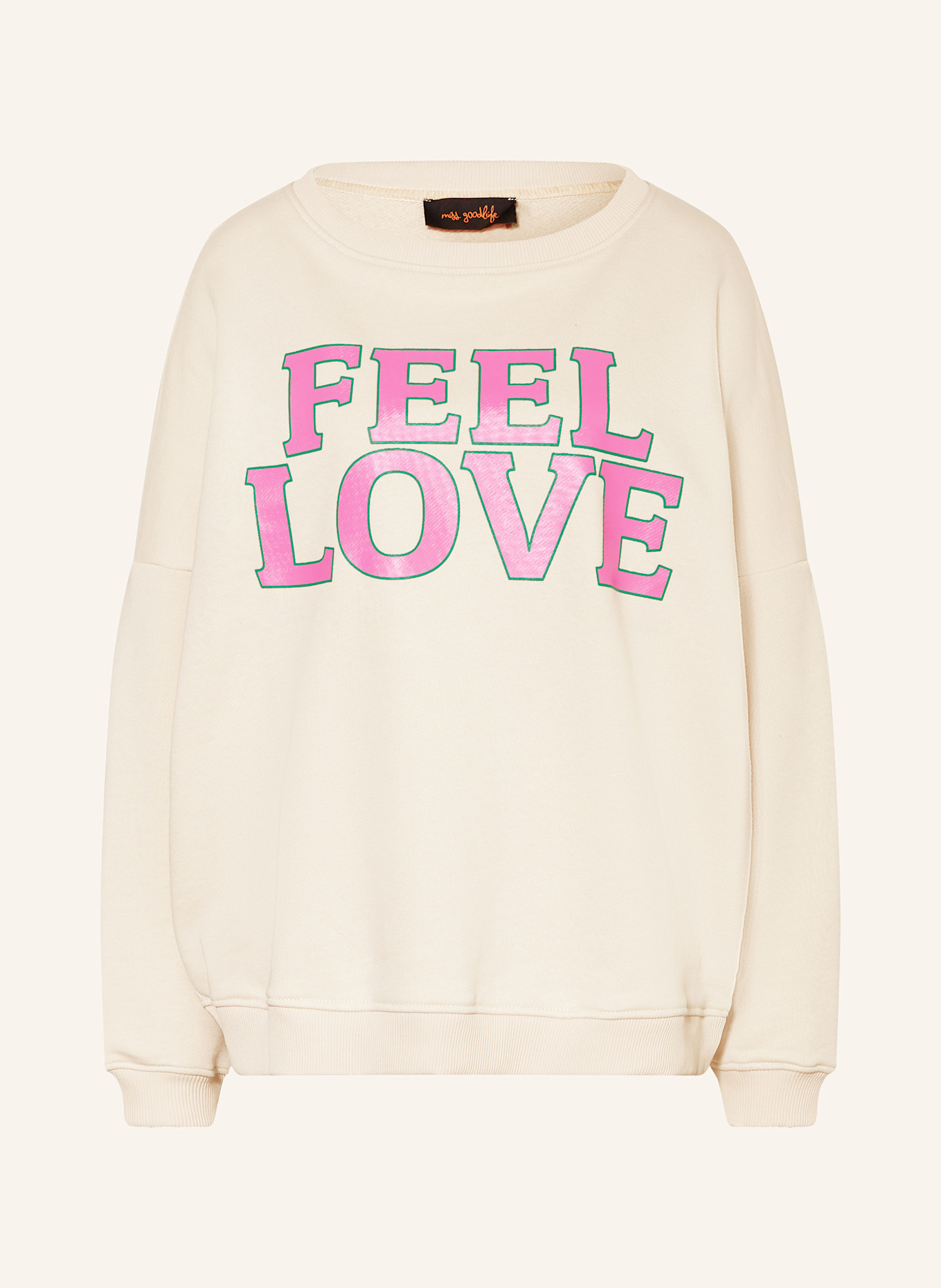 miss goodlife Sweatshirt: CREME/ ROSÉ