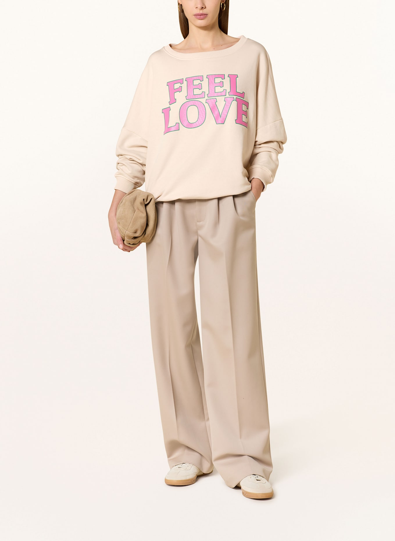miss goodlife Sweatshirt: CREME/ ROSÉ