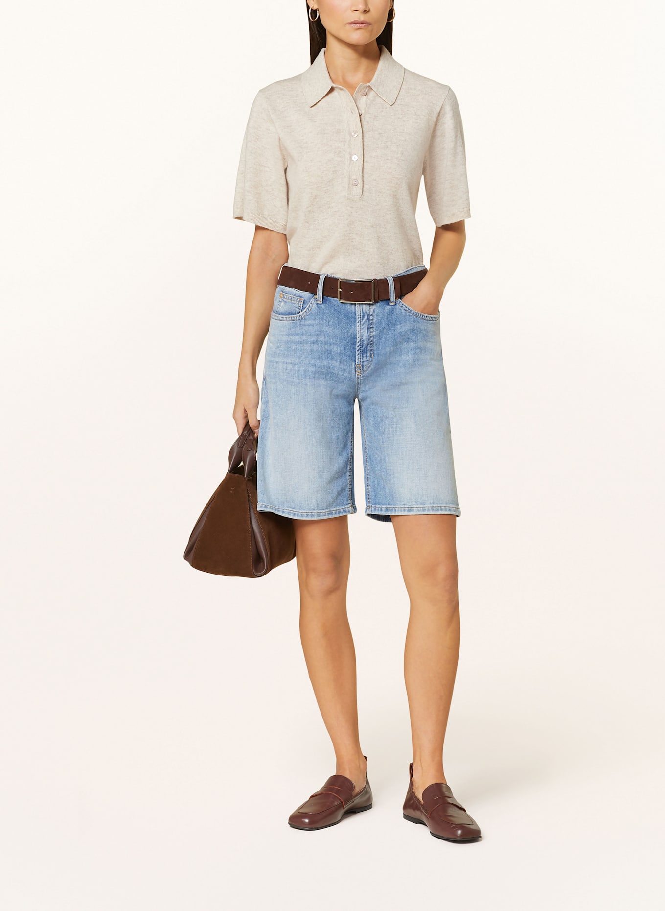 CAMBIO Denim shorts BILLIE: 5281 lefth bleach authentic us