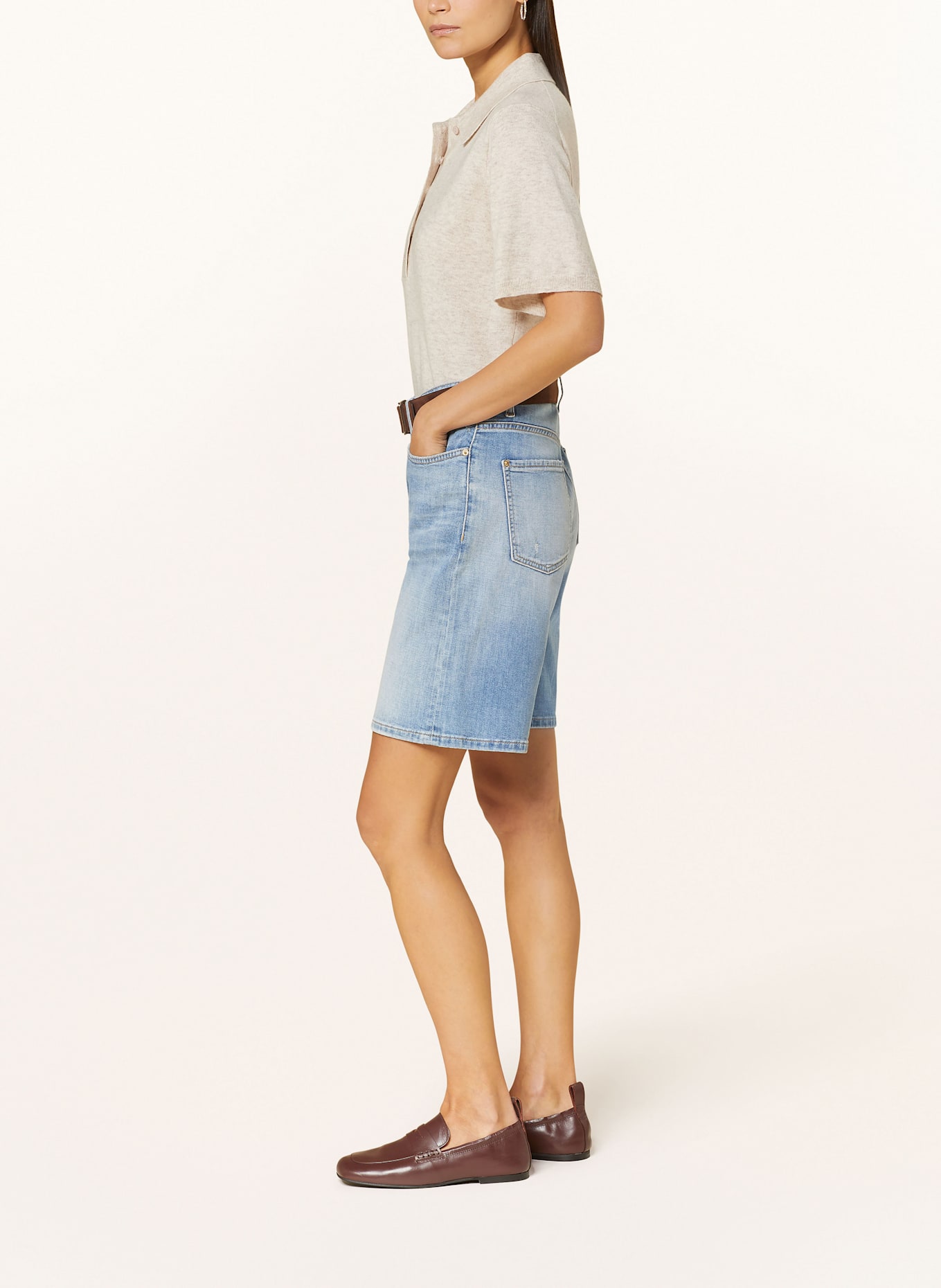 CAMBIO Denim shorts BILLIE: 5281 lefth bleach authentic us