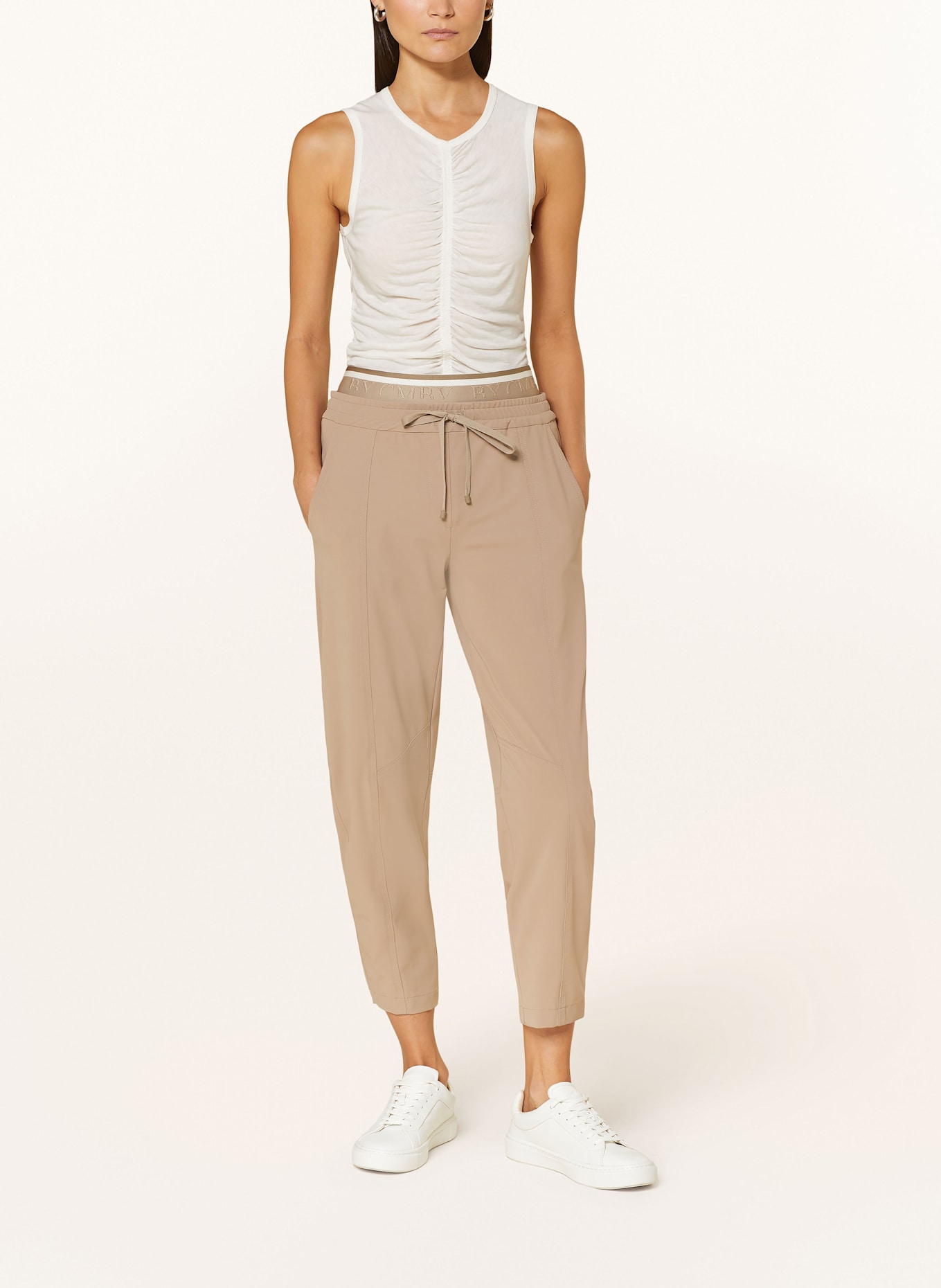 CAMBIO 7/8-Hoser EDEN im Jogging-Stil: BEIGE