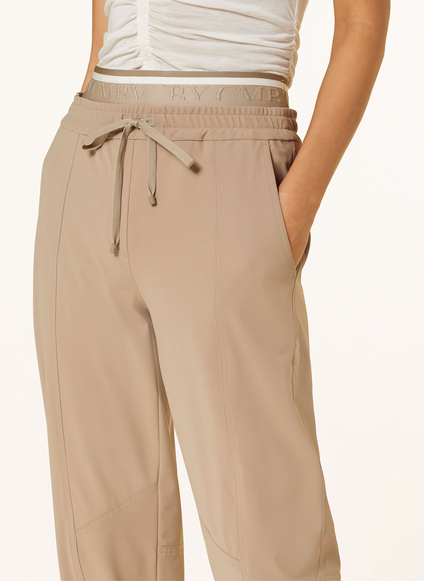 CAMBIO 7/8-Hoser EDEN im Jogging-Stil: BEIGE