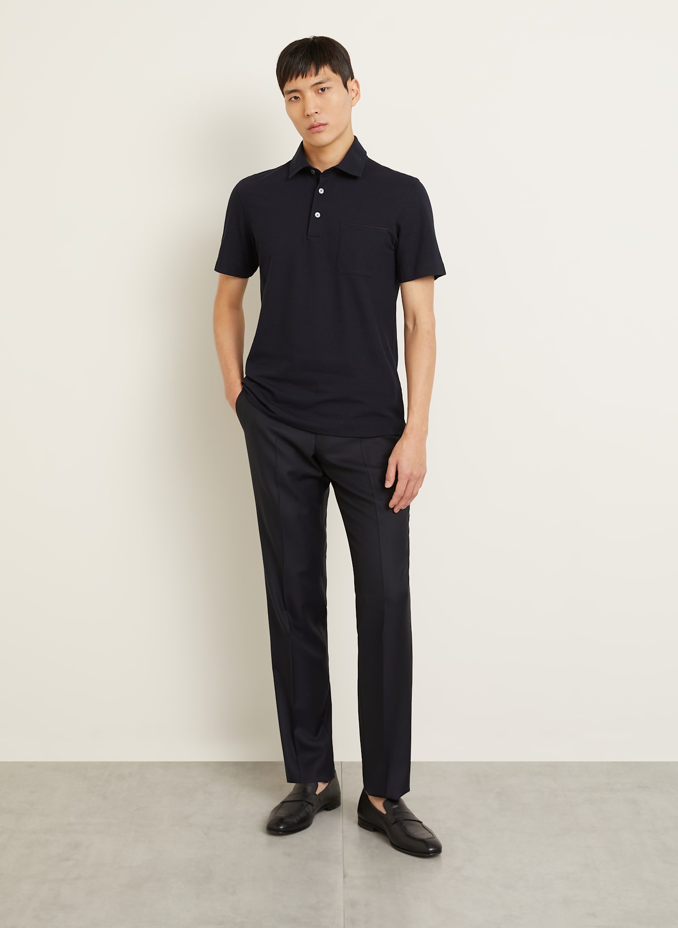 ZEGNA Piqué-Poloshirt: DUNKELBLAU