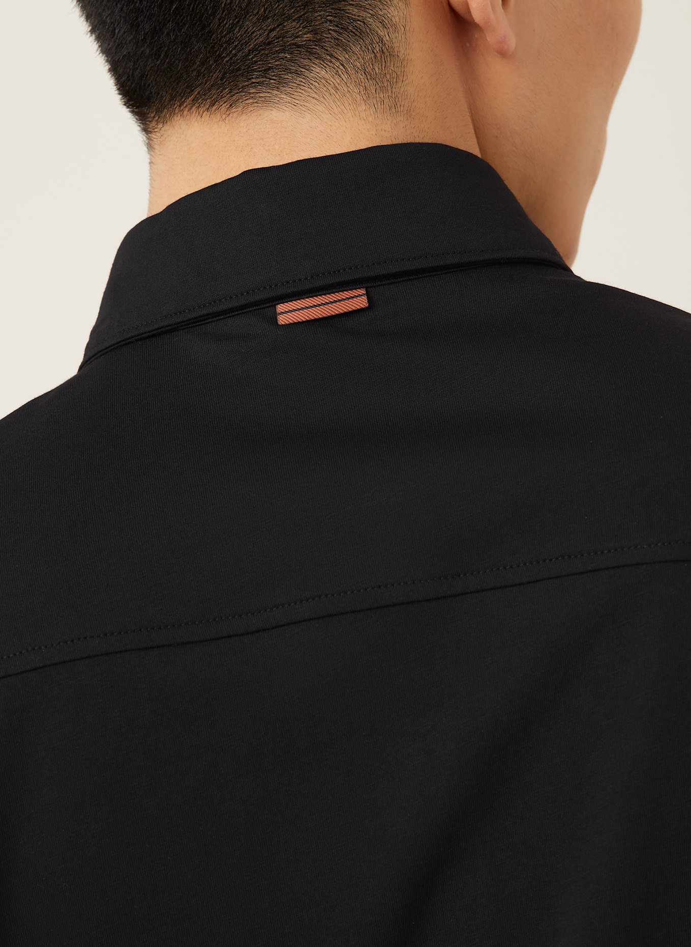 ZEGNA Jerseyhemd Regular Fit: SCHWARZ