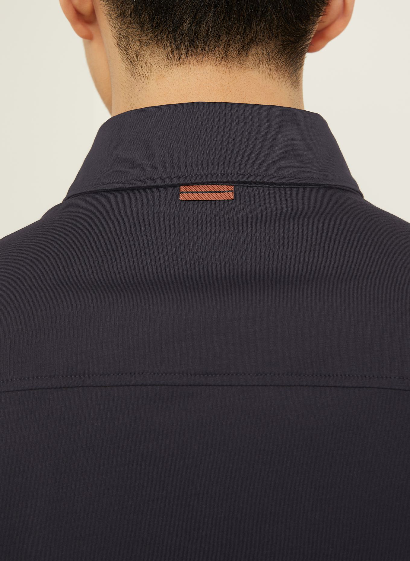 ZEGNA Jerseyhemd Regular Fit: DUNKELBLAU