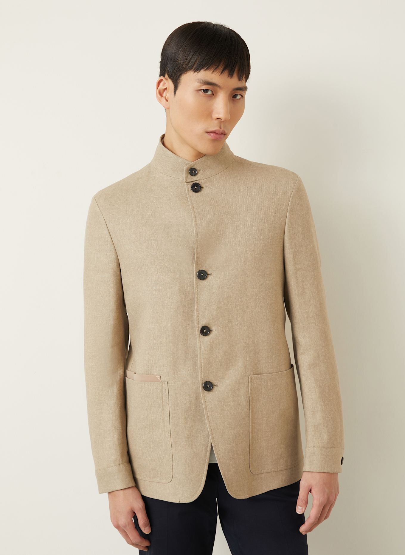 ZEGNA Jacke mit Leinen: BEIGE