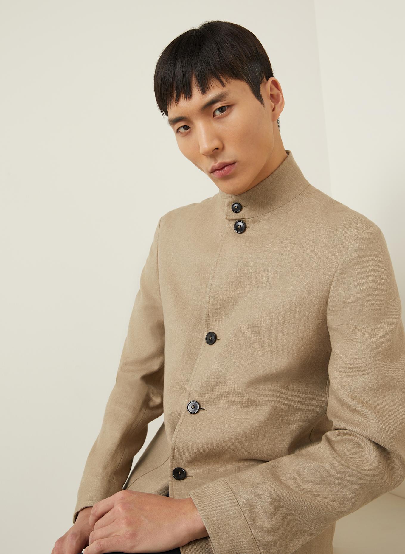 ZEGNA Jacke mit Leinen: BEIGE