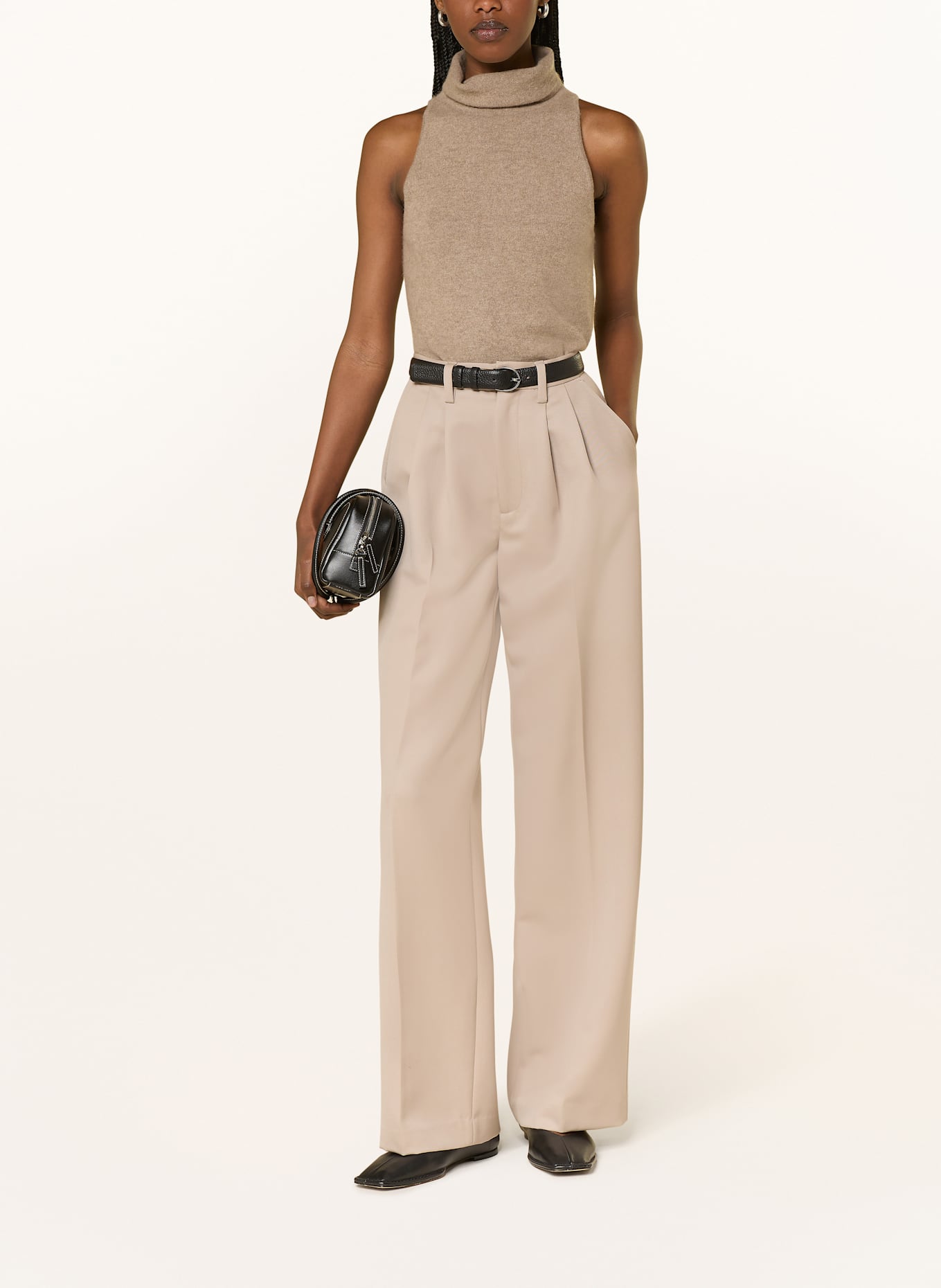 ALMADA LABEL Stricktop VIDA aus Cashmere: HELLBRAUN