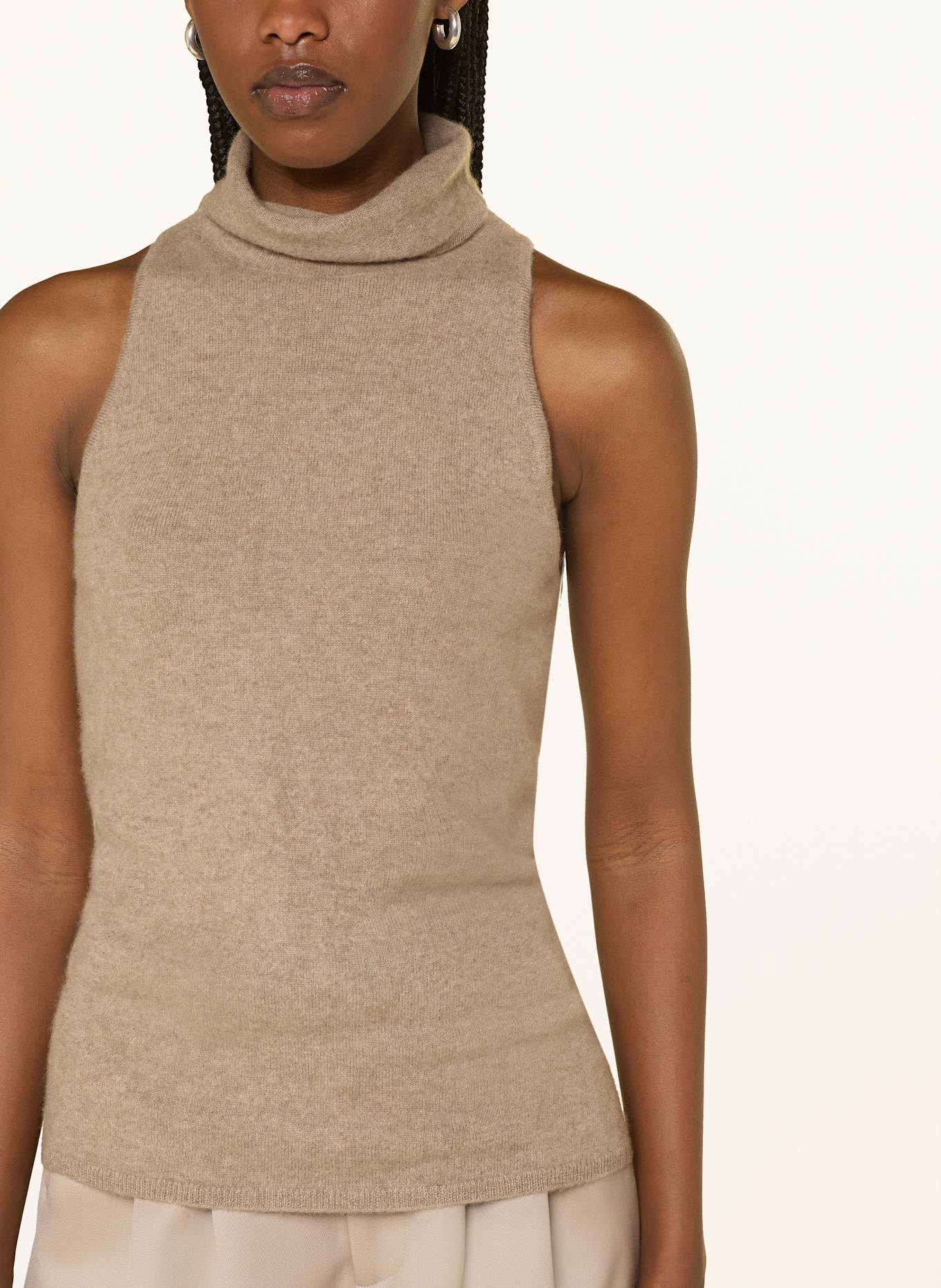 ALMADA LABEL Stricktop VIDA aus Cashmere: HELLBRAUN