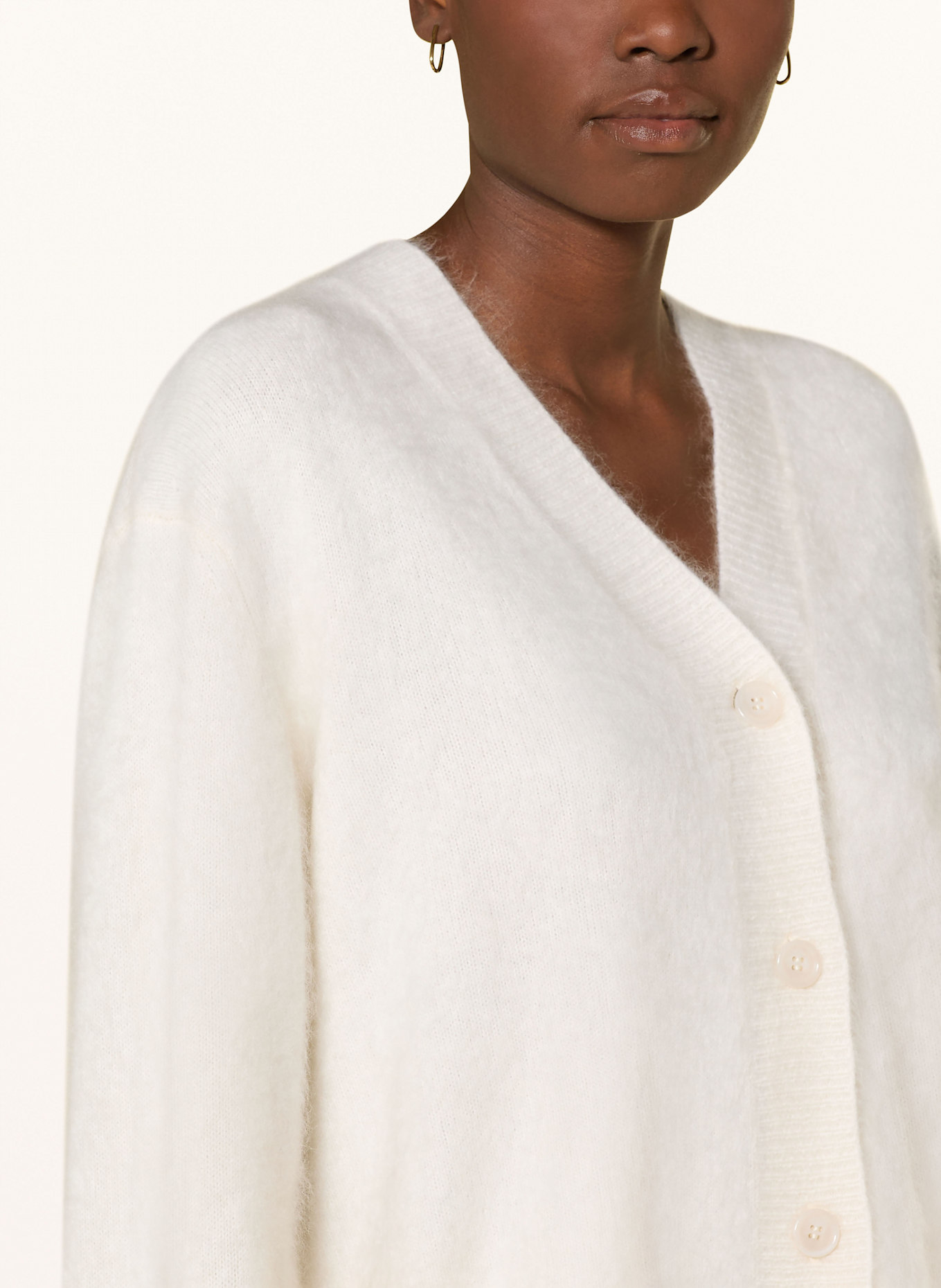 ALMADA LABEL Kardigan MACY z kaszmiru: KREMOWY