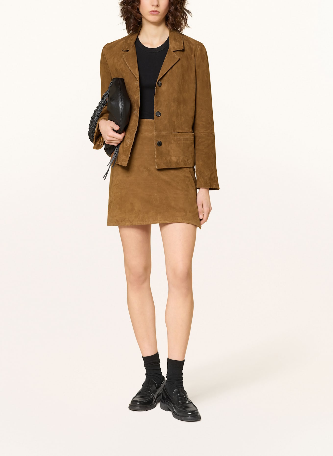 MRS & HUGS Lederjacke: BRAUN