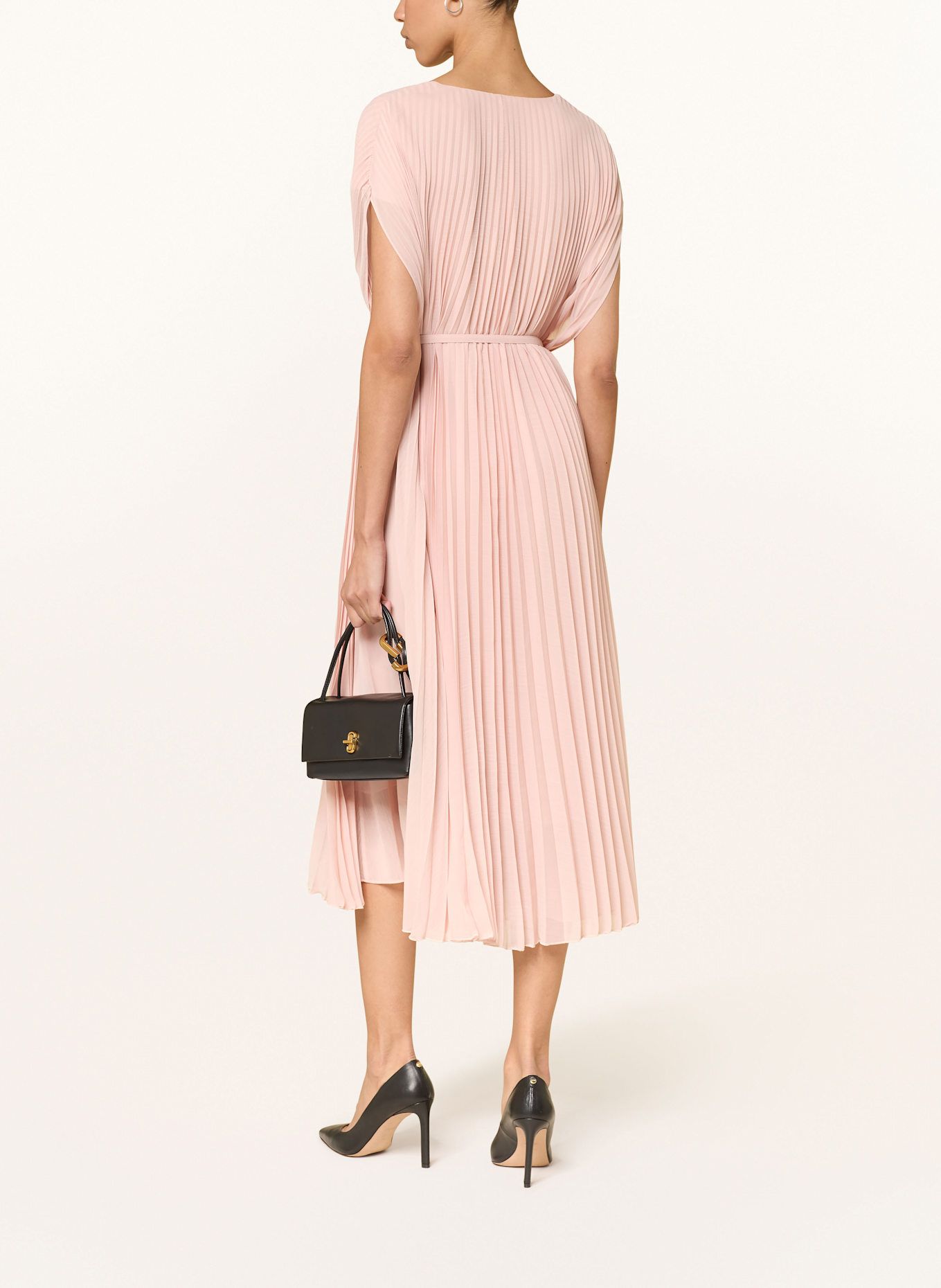 BOSS Cocktailkleid DENNYA mit Plissees: HELLROSA