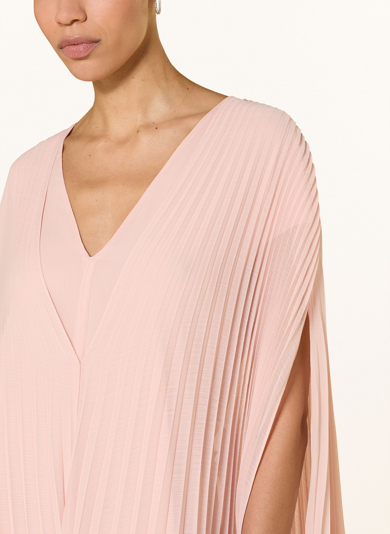 BOSS Cocktailkleid DENNYA mit Plissees: HELLROSA