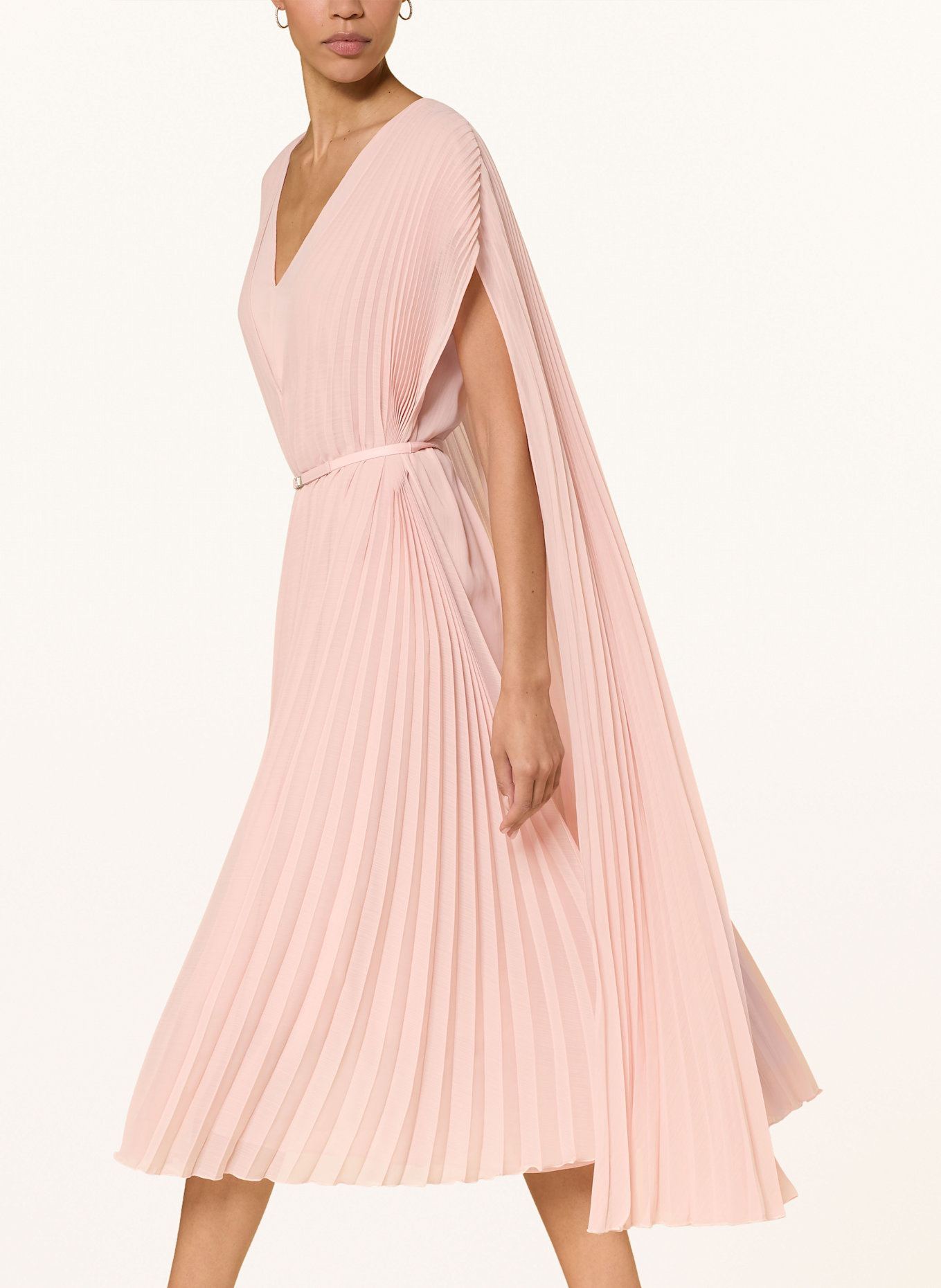 BOSS Cocktailkleid DENNYA mit Plissees: HELLROSA