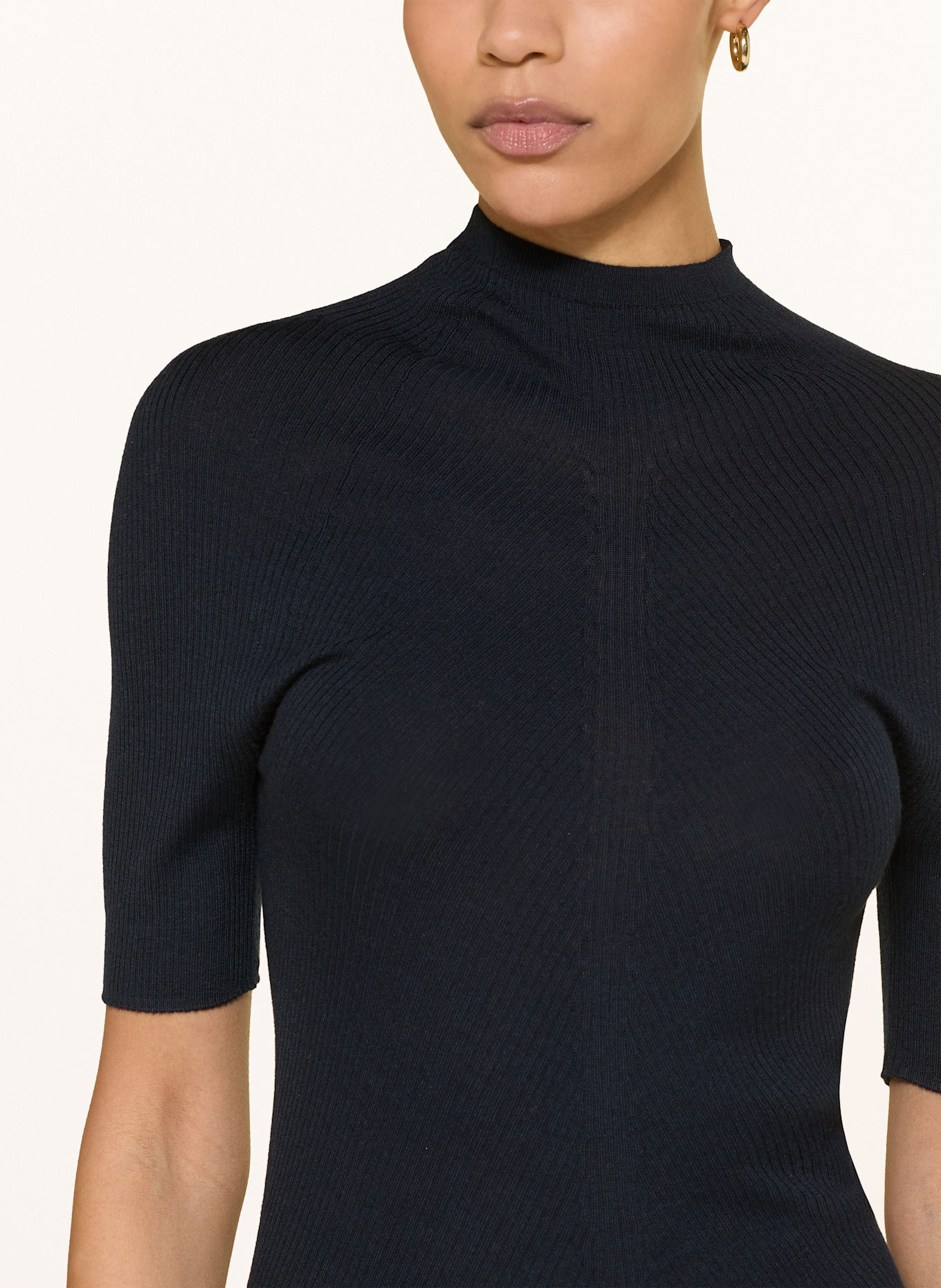 BOSS Strickshirt FALERI: DUNKELBLAU