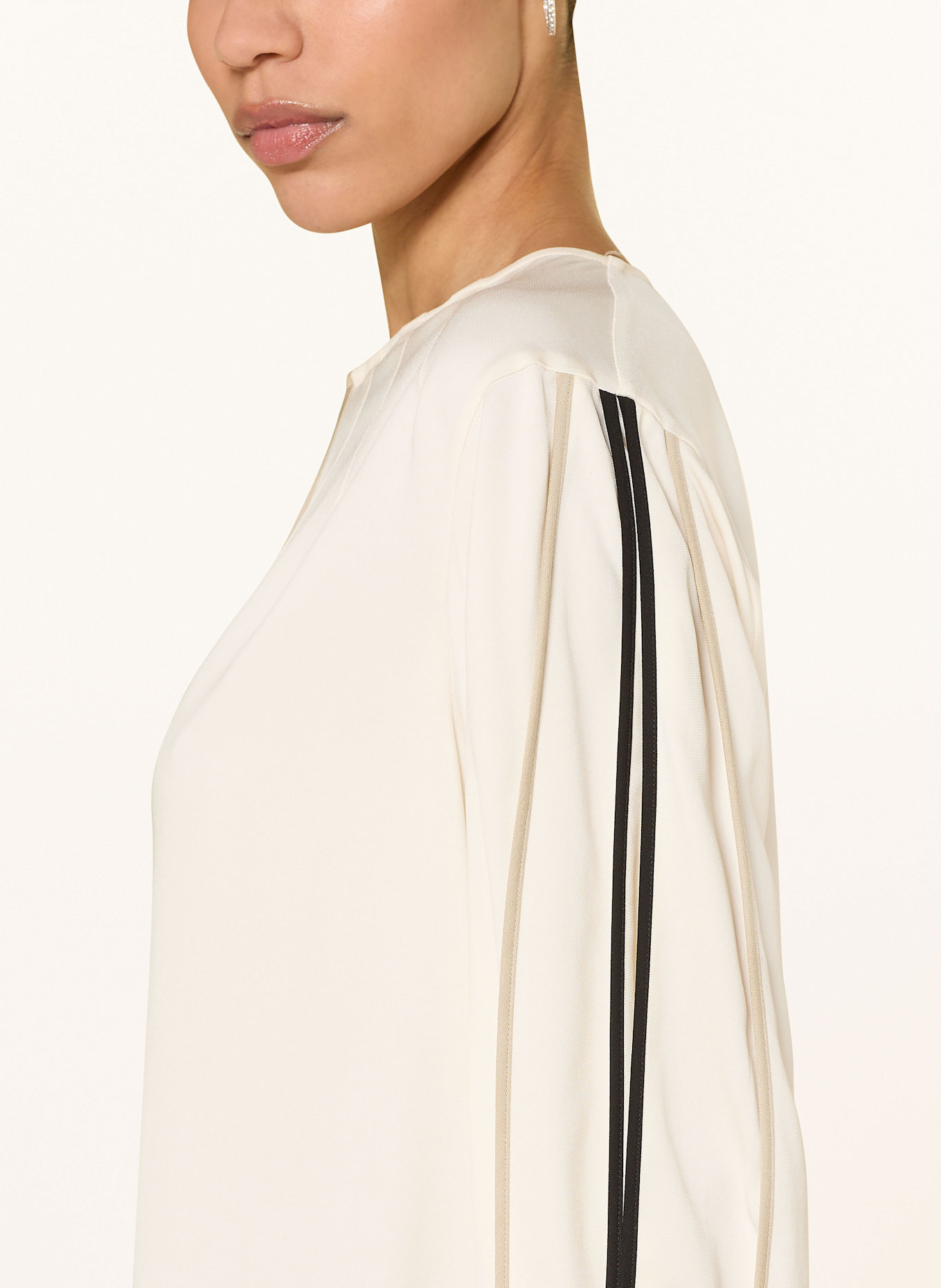BOSS Blusenshirt BANARIAH aus Satin: CREME