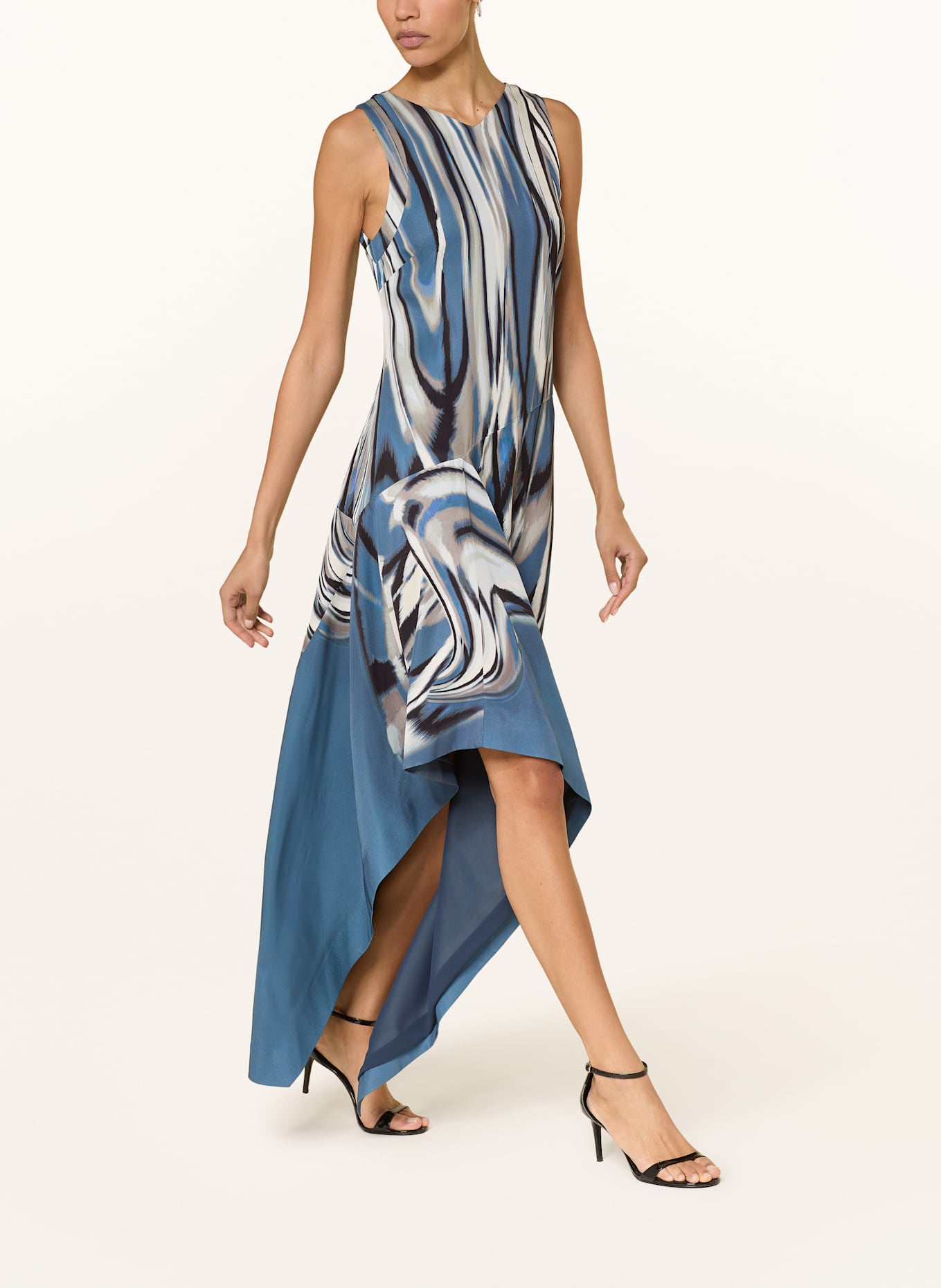 BOSS Kleid DONARIA: CREME/ BLAU/ SCHWARZ