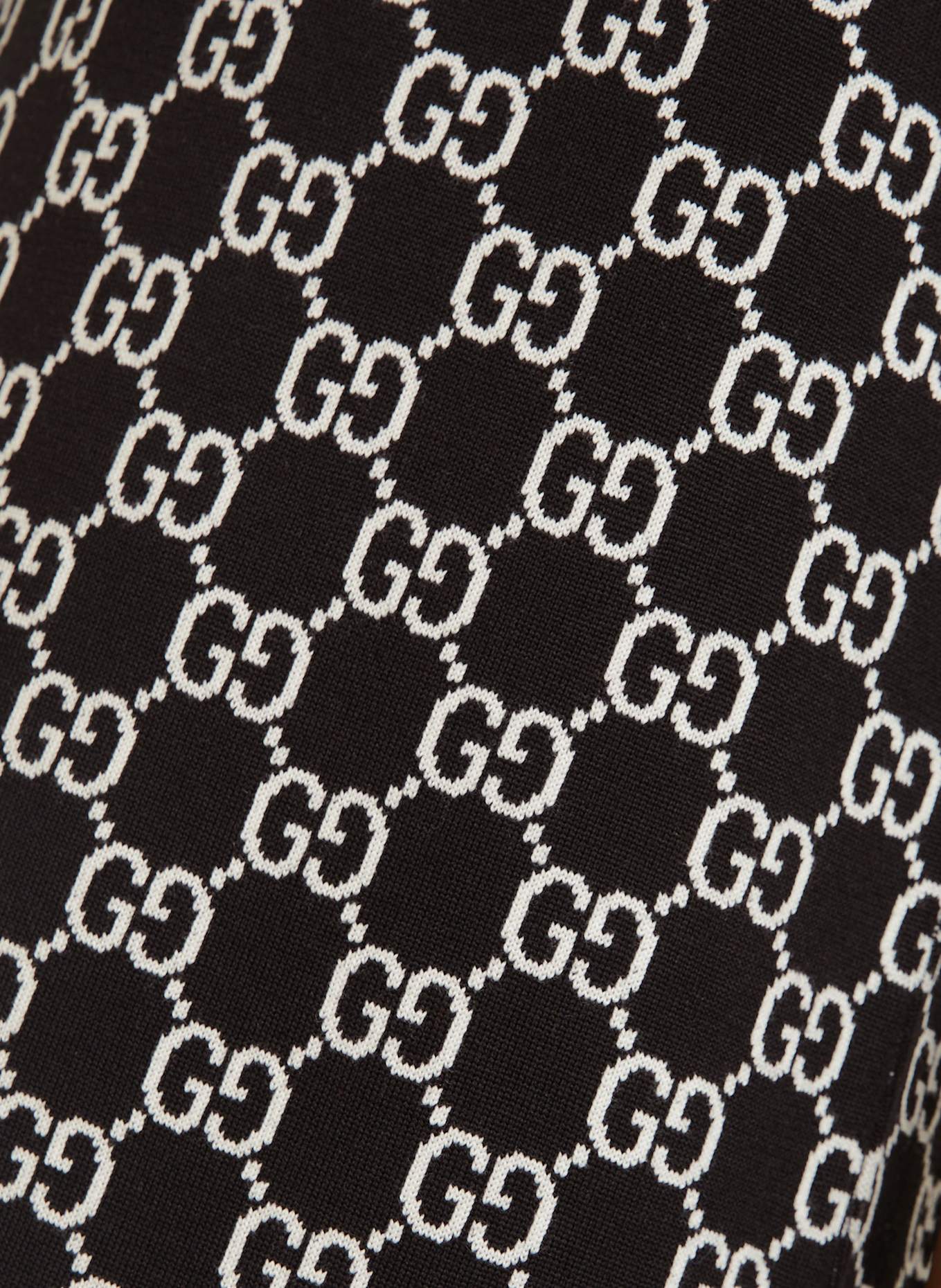 GUCCI Knit dress: BLACK/ WHITE