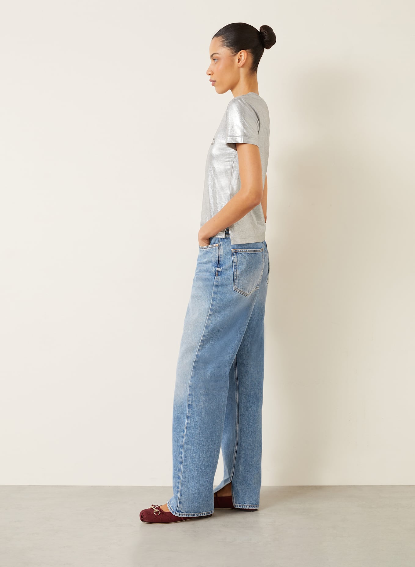 gucci fiołka Boyfriend jeans: 4009 light blue