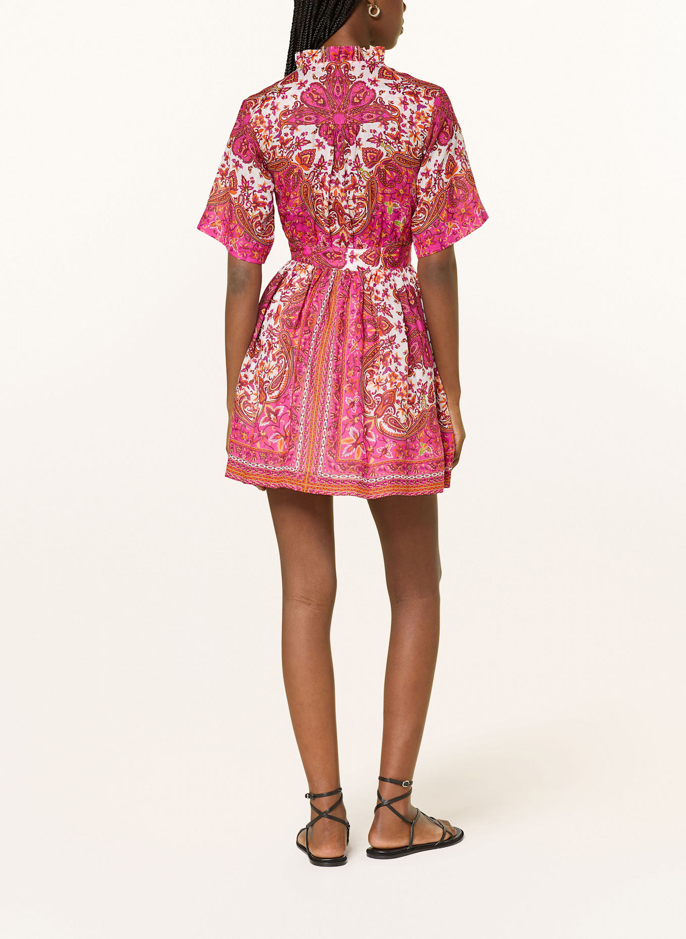 MRS & HUGS Kleid: PINK / ORANGE / ECRU