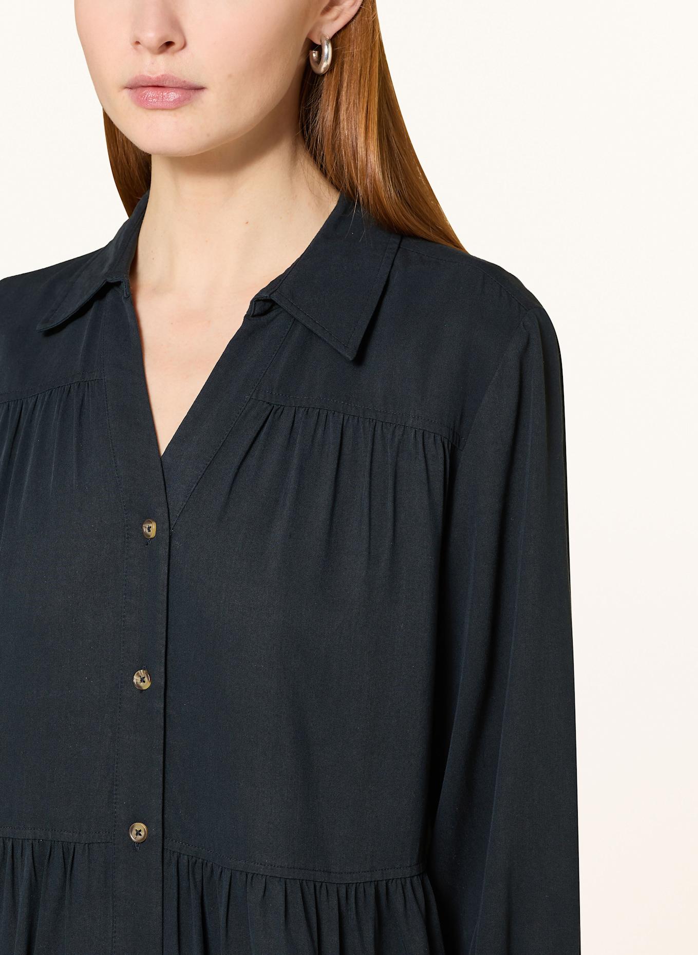 OPUS Hemdblusenkleid WIDARA mit 3/4-Arm: DUNKELBLAU