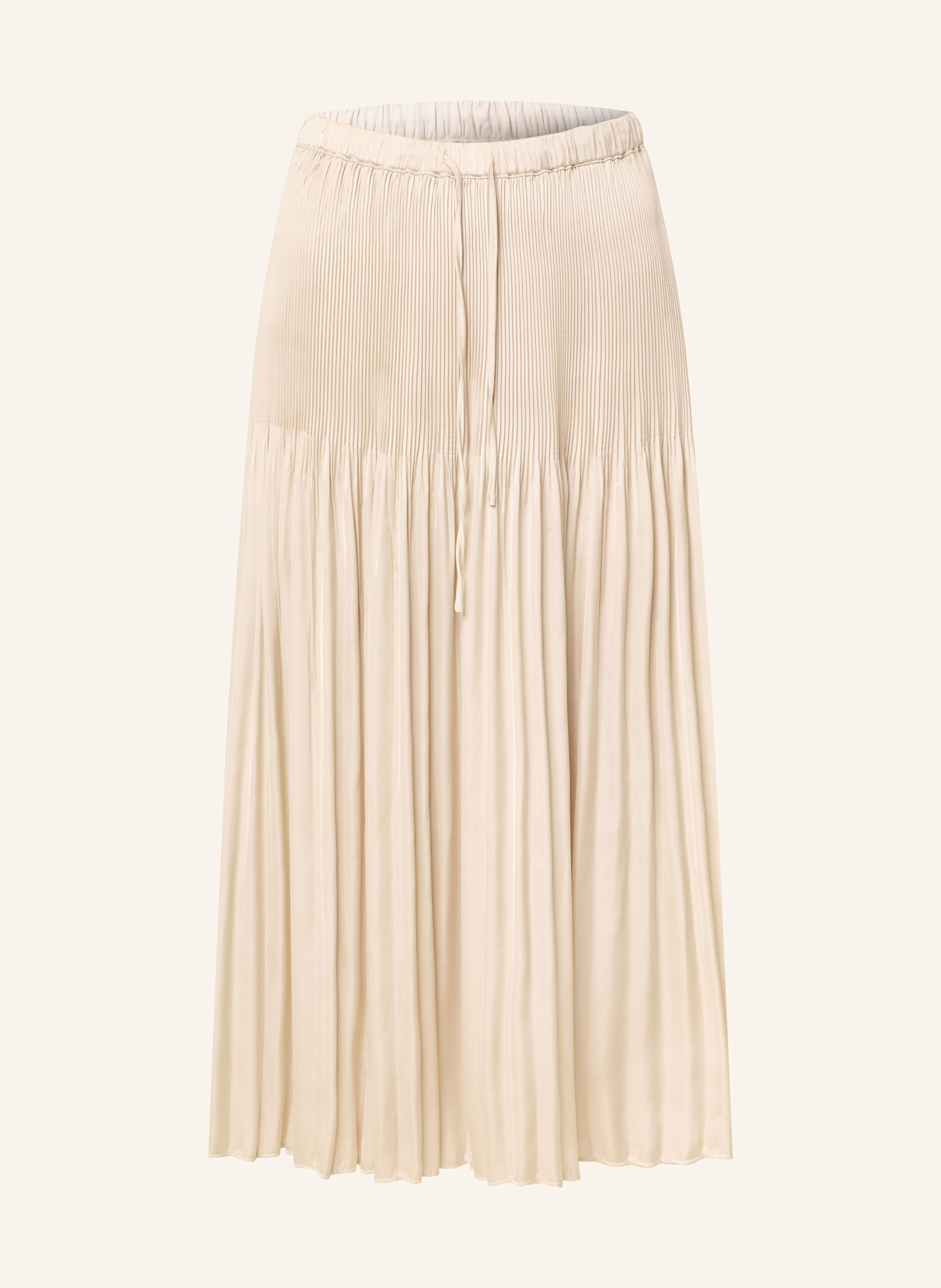 OPUS Plisseerock RIBANE aus Satin: CREME