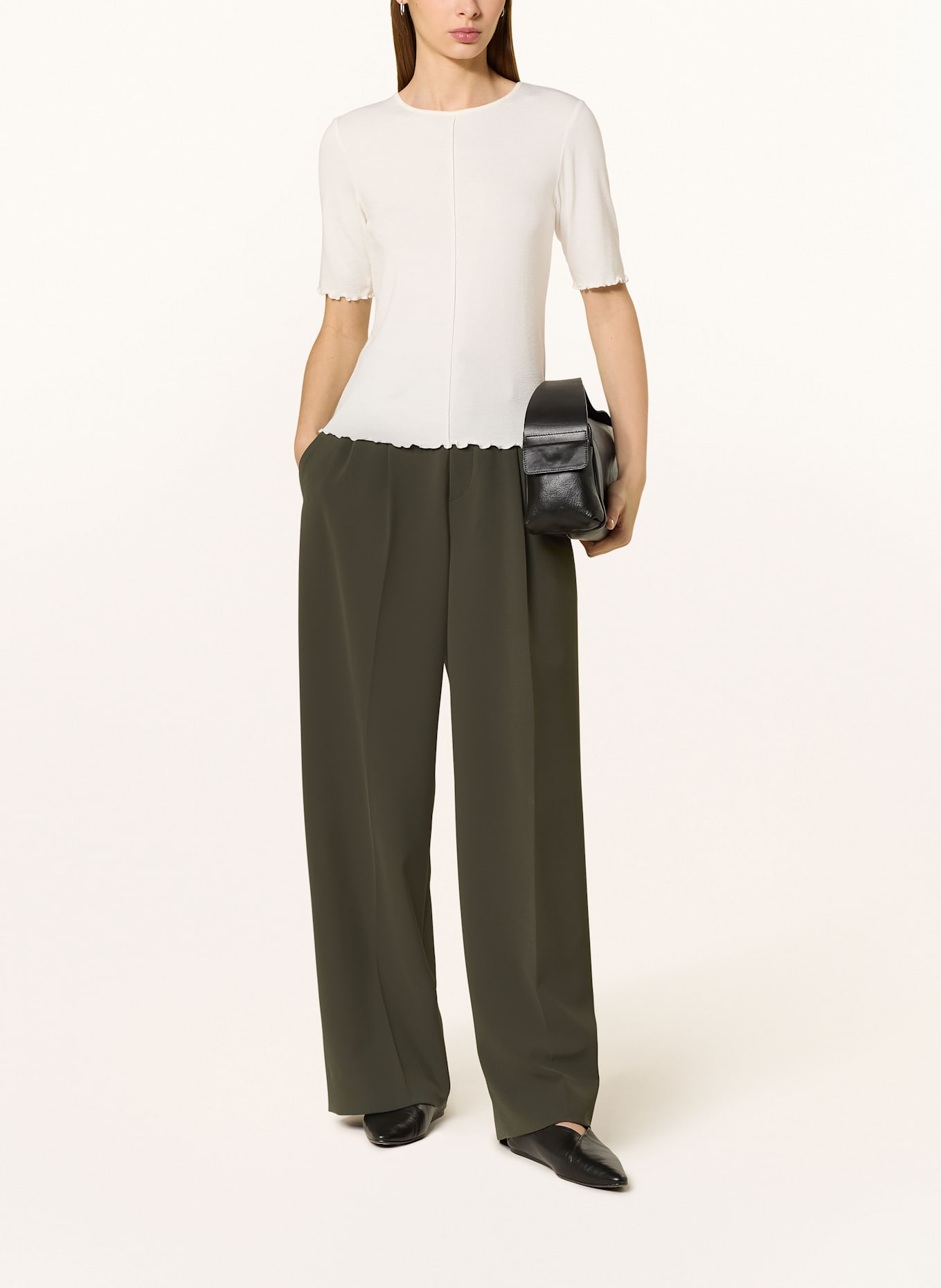 OPUS T-shirt SIROSA: ECRU