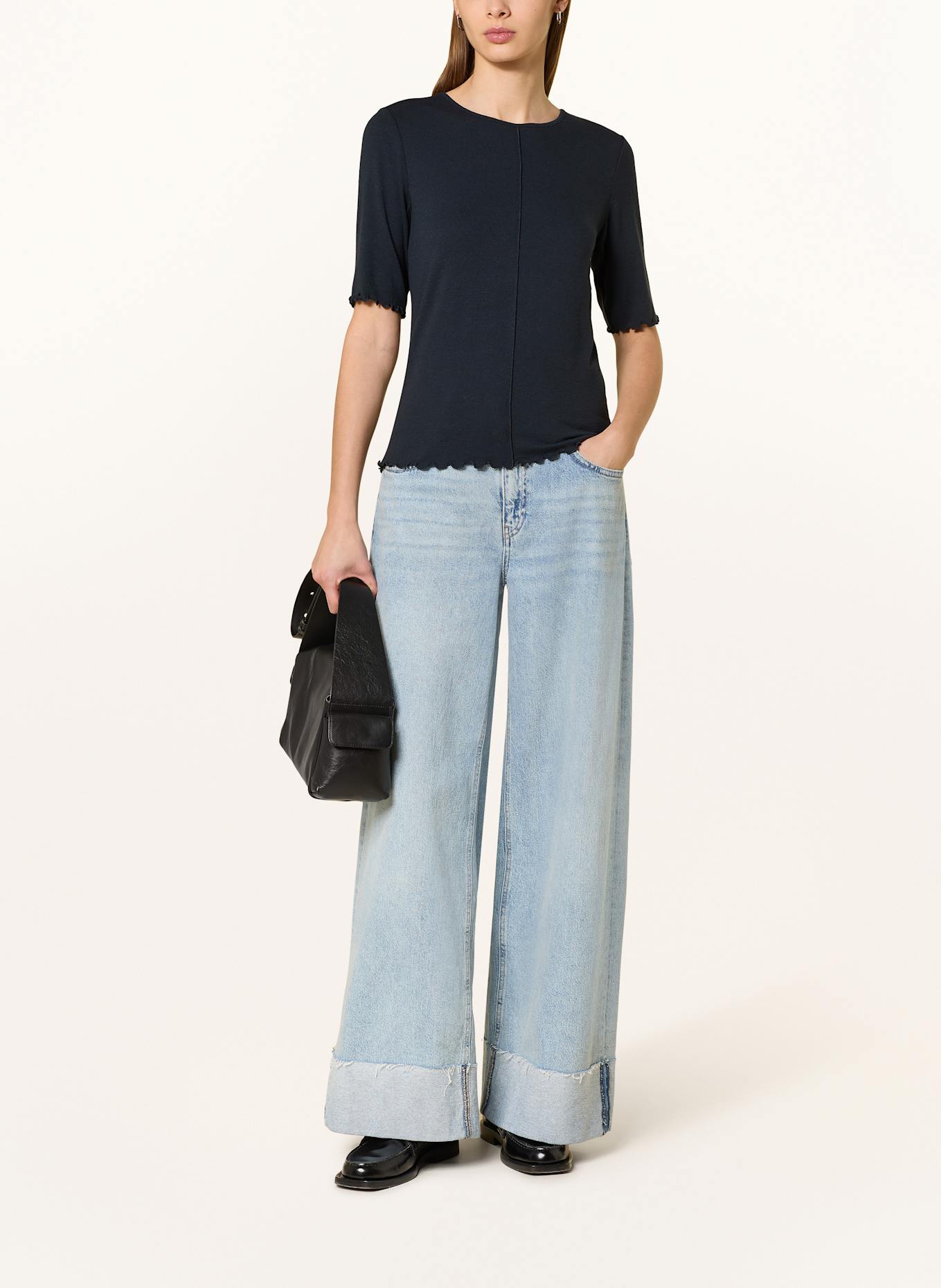 OPUS T-shirt SIROSA: DARK BLUE