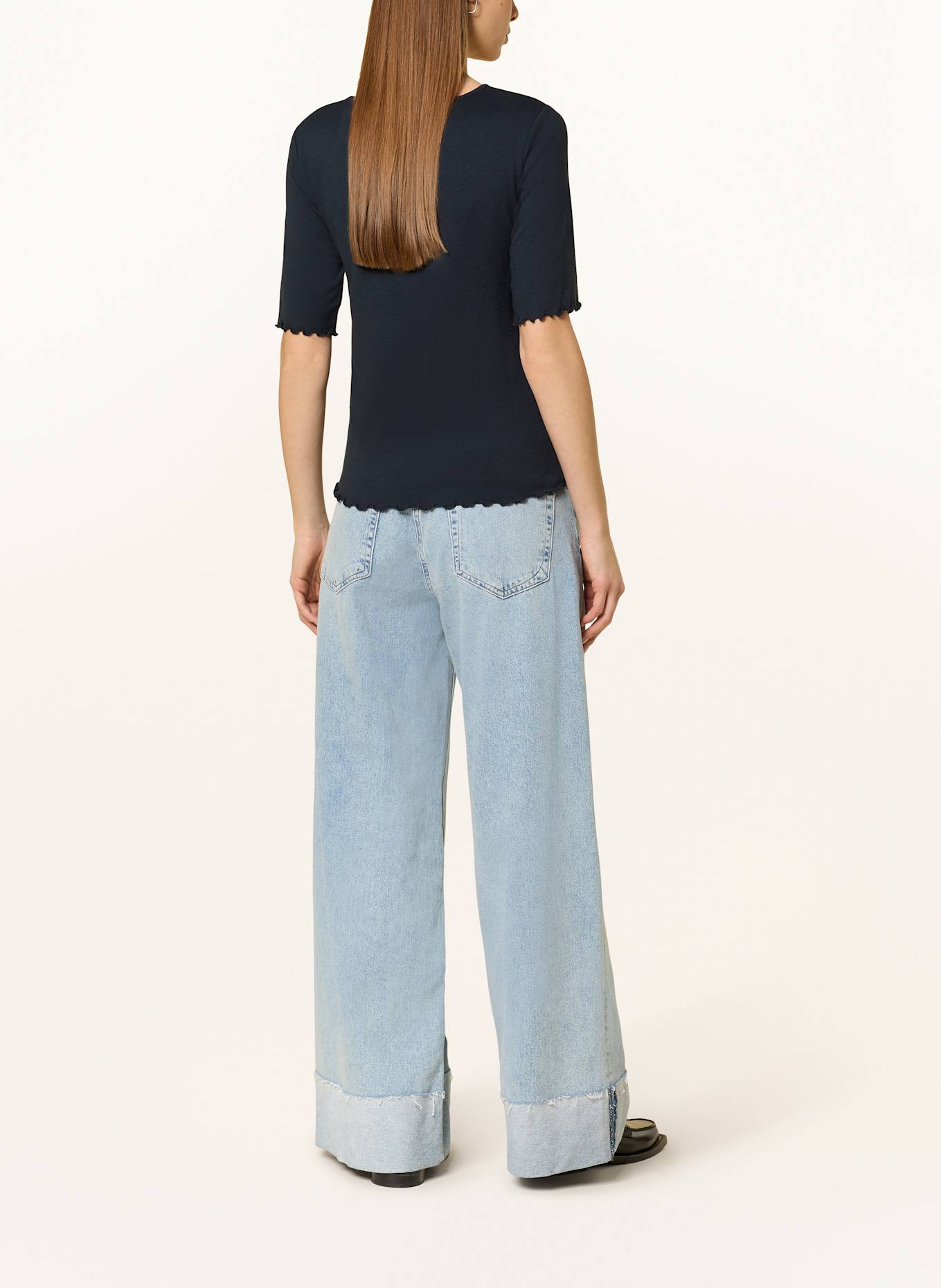 OPUS T-shirt SIROSA: DARK BLUE