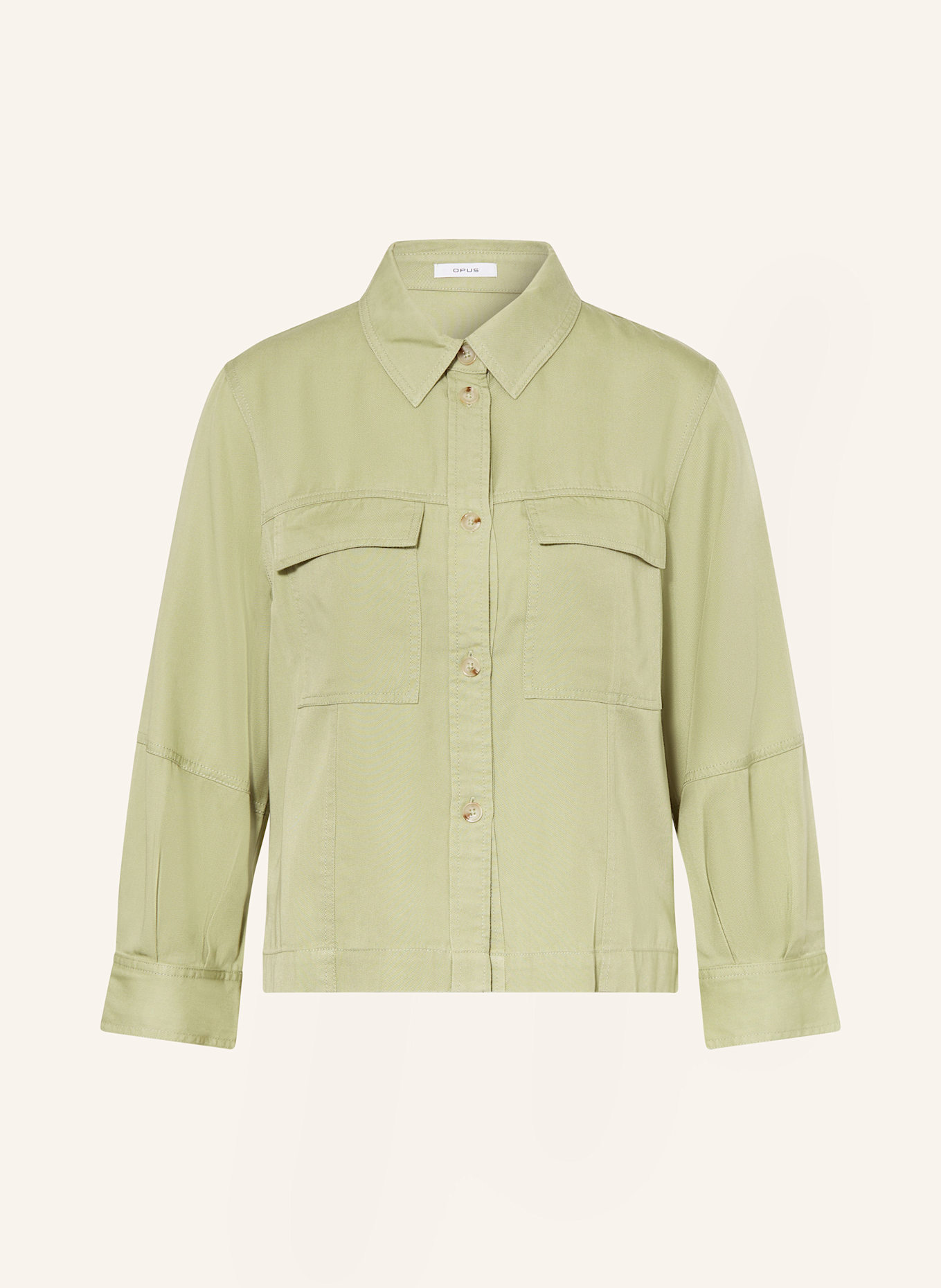 OPUS Hemdbluse FADELIA: HELLGRÜN