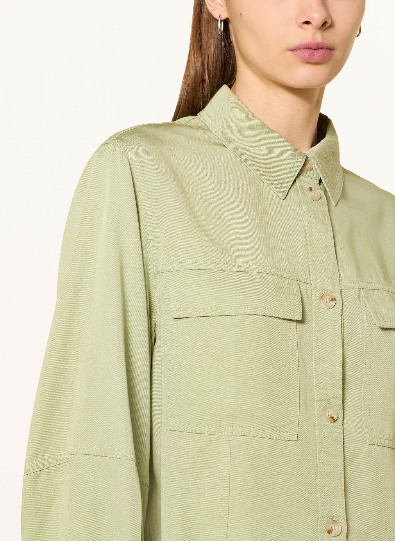 OPUS Hemdbluse FADELIA: HELLGRÜN