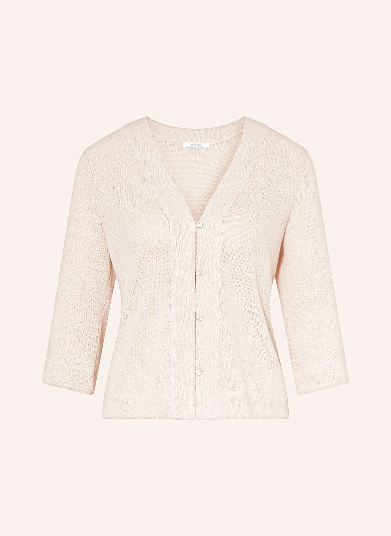OPUS Strickjacke SEMIPA mit 3/4-Arm, Farbe: CREME (Bild 1)