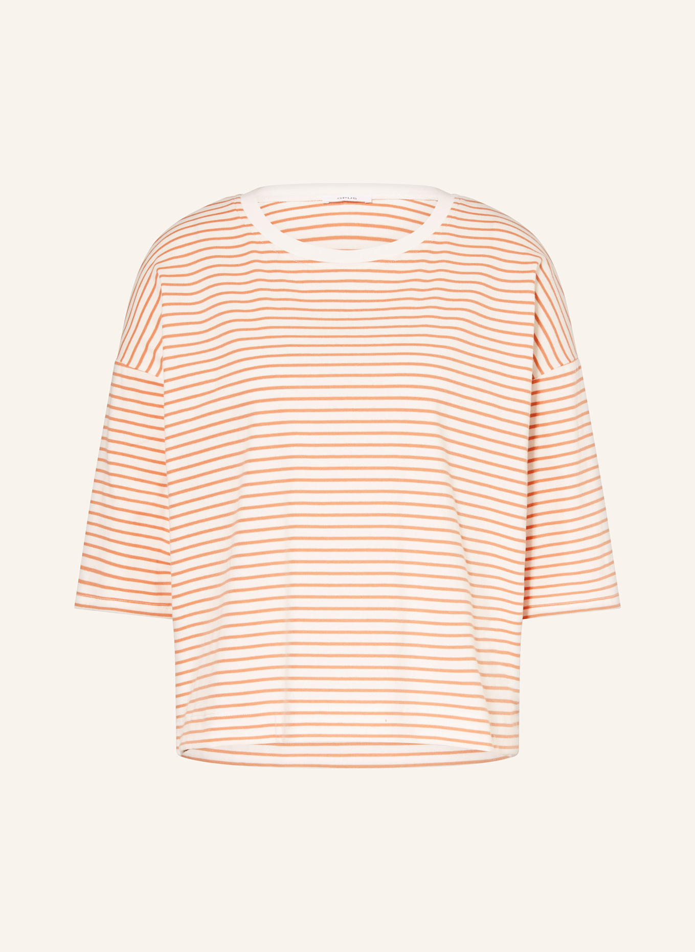 OPUS Shirt SEIFEN mit 3/4-Arm: WEISS / ORANGE