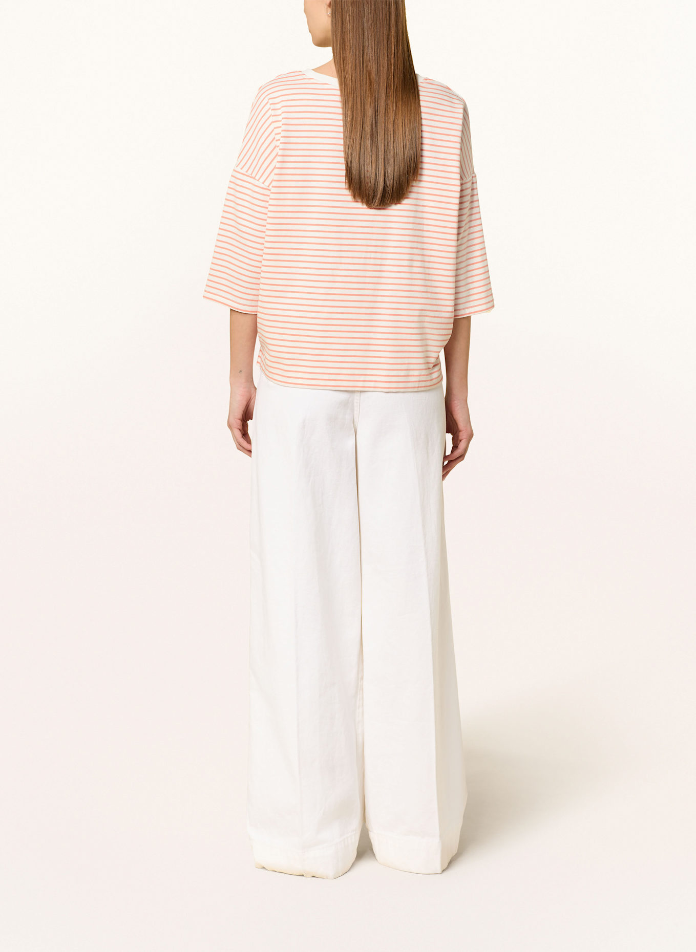 OPUS Shirt SEIFEN mit 3/4-Arm: WEISS / ORANGE