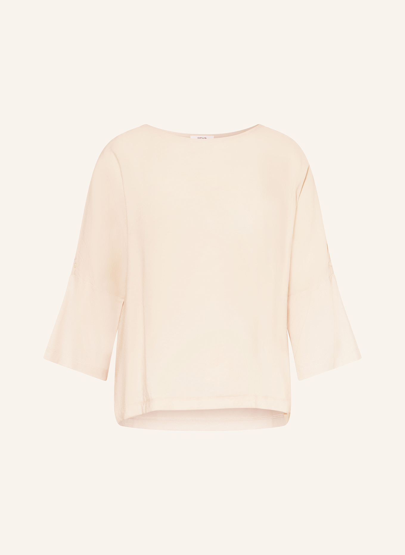 OPUS Shirt SUMANA im Materialmix mit 3/4-Arm: CREME